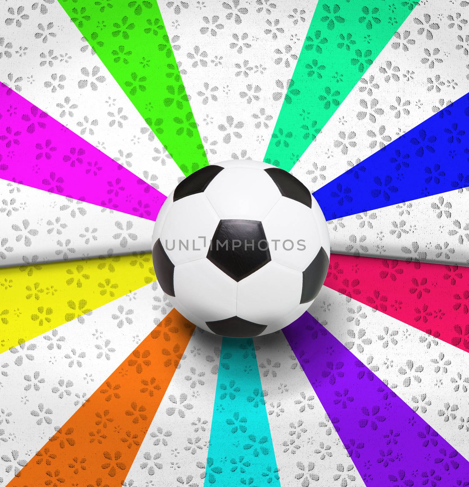 soccer football on colorful background by khunaspix