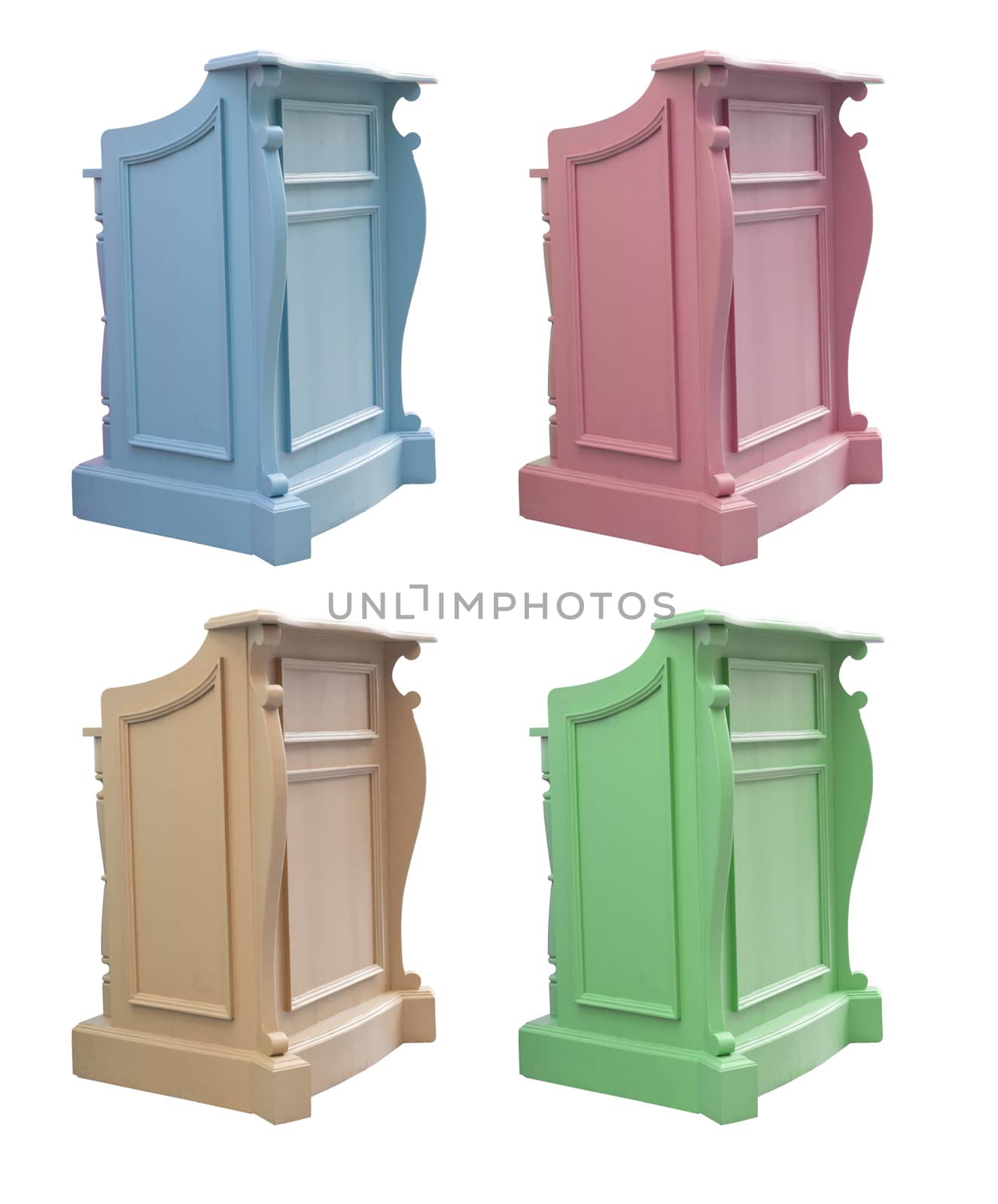 podium isolated collection on the white background