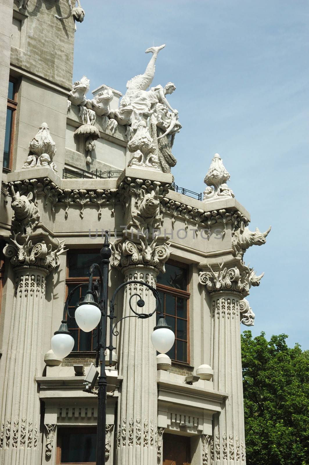 House with chimeras built by famous architect Gorodetskiy, Kiev, Ukraine

