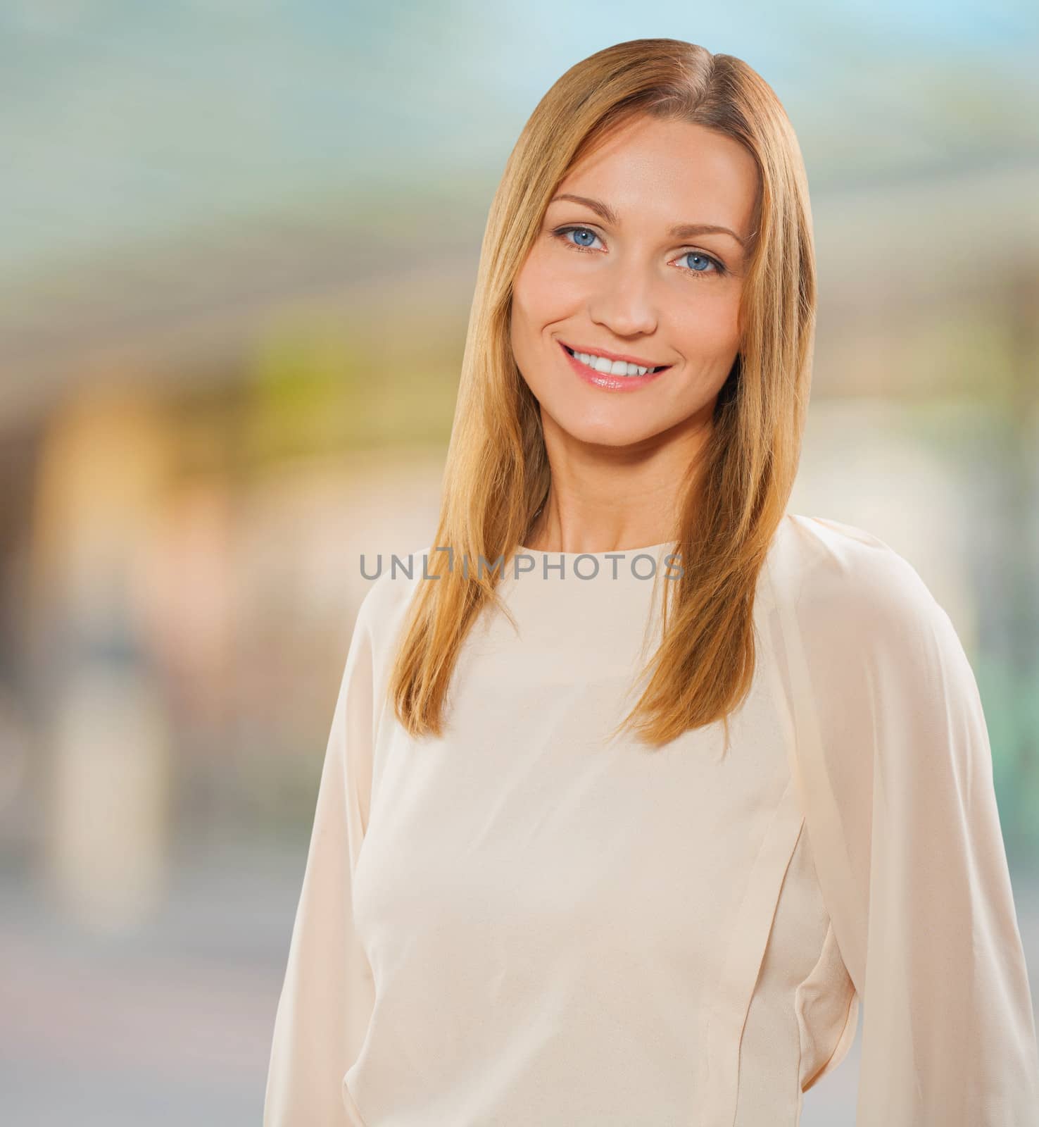 a smiling female by mihalec