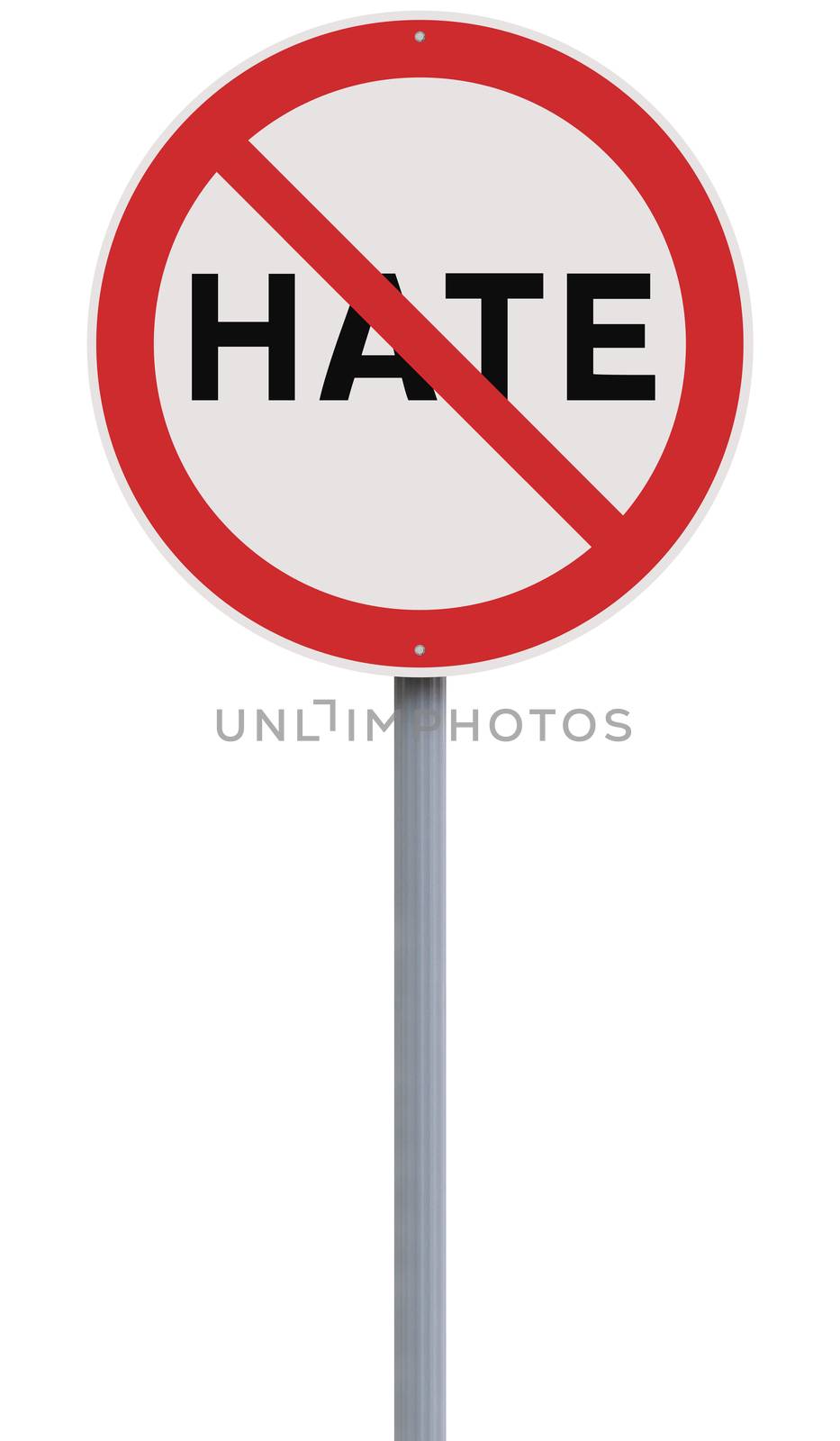 A road sign against Hate