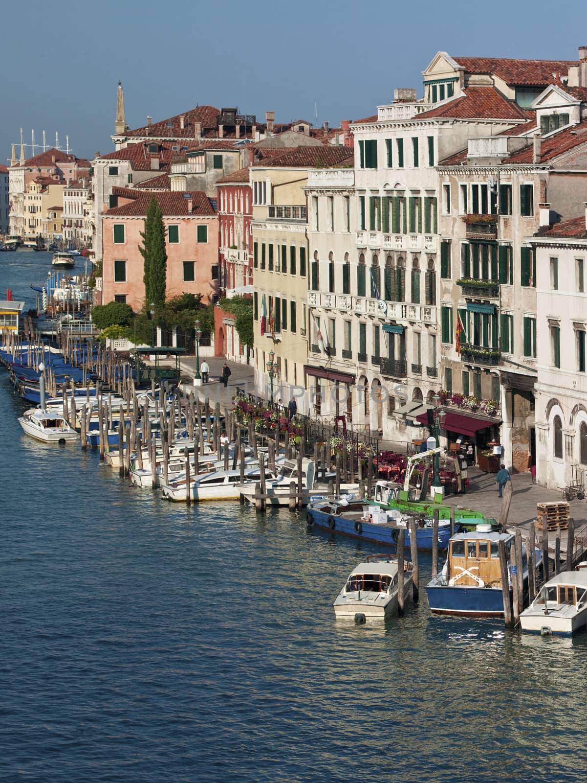The Grand Canal in the city of Venice in northeastern Italy. The city is listed as a UNESCO World Heritage Site, along with its lagoon.