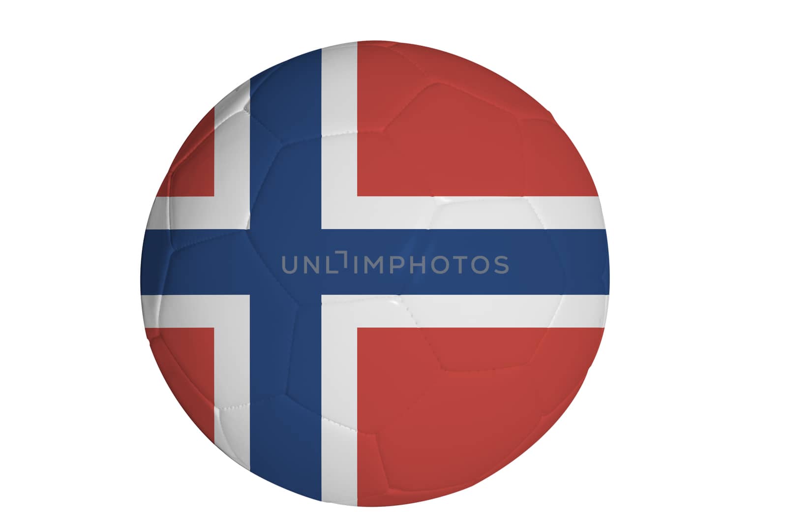 Norwegian flag graphic on soccer ball