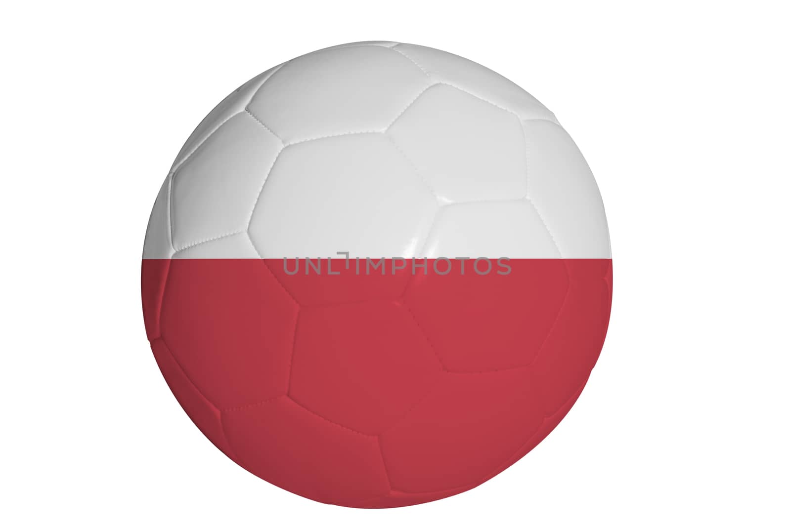 Polish flag graphic on soccer ball