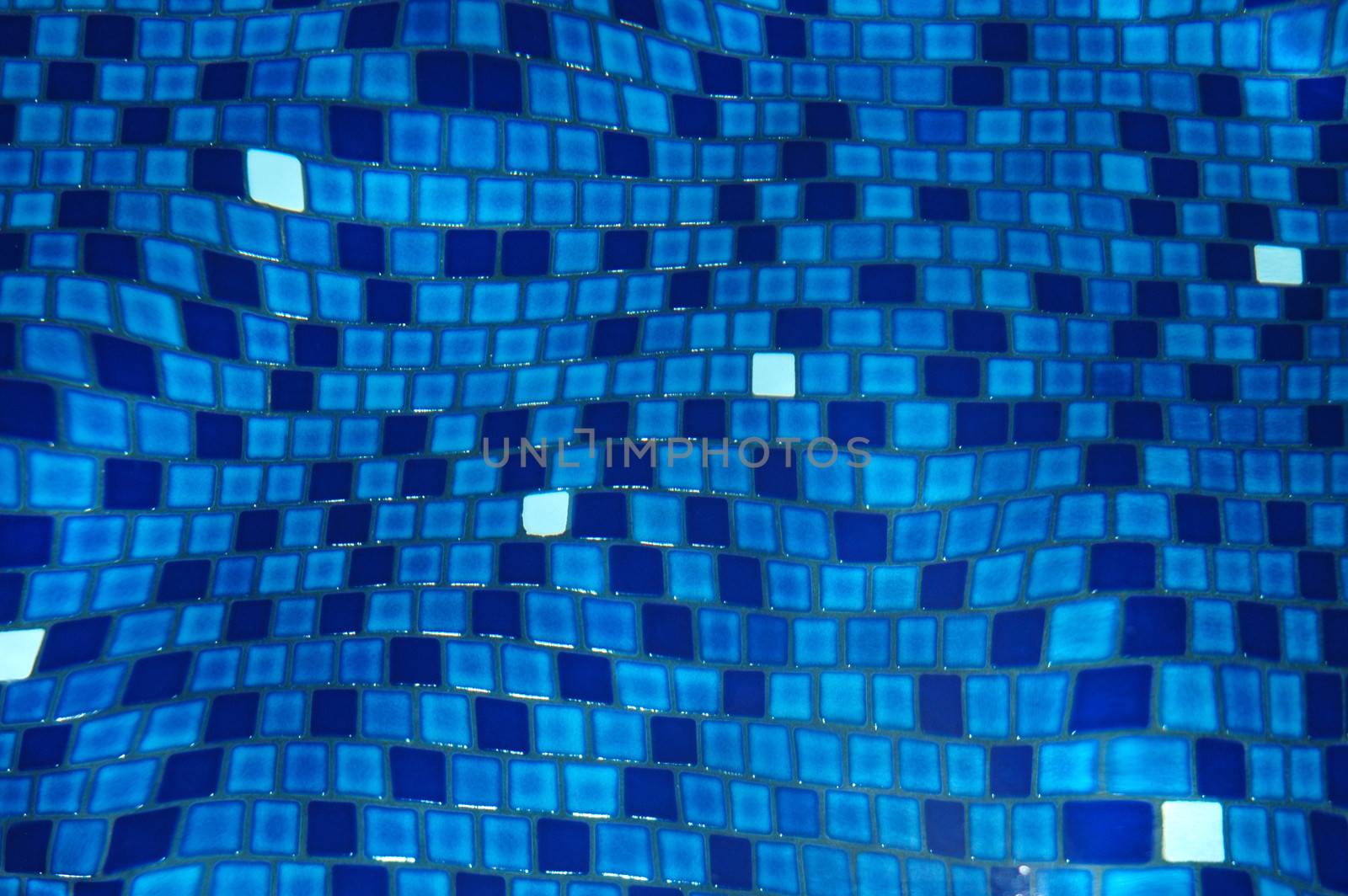 Background image of swimming pool tiles refracted by water