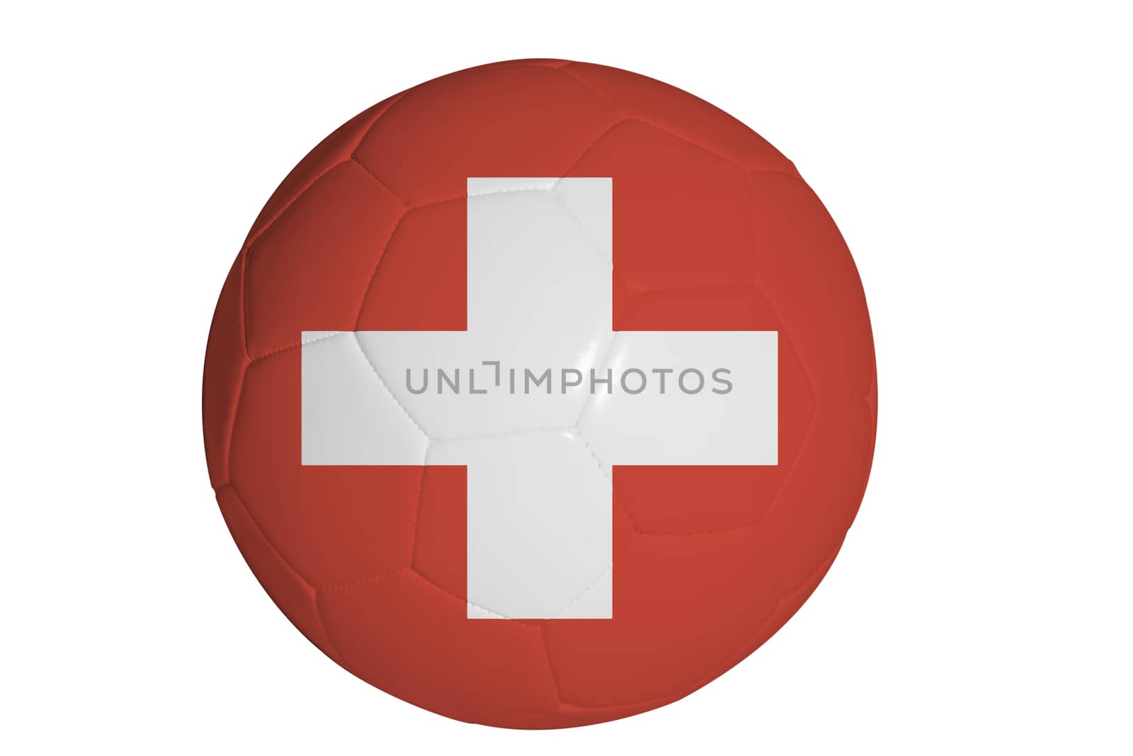 Swiss flag graphic on soccer ball