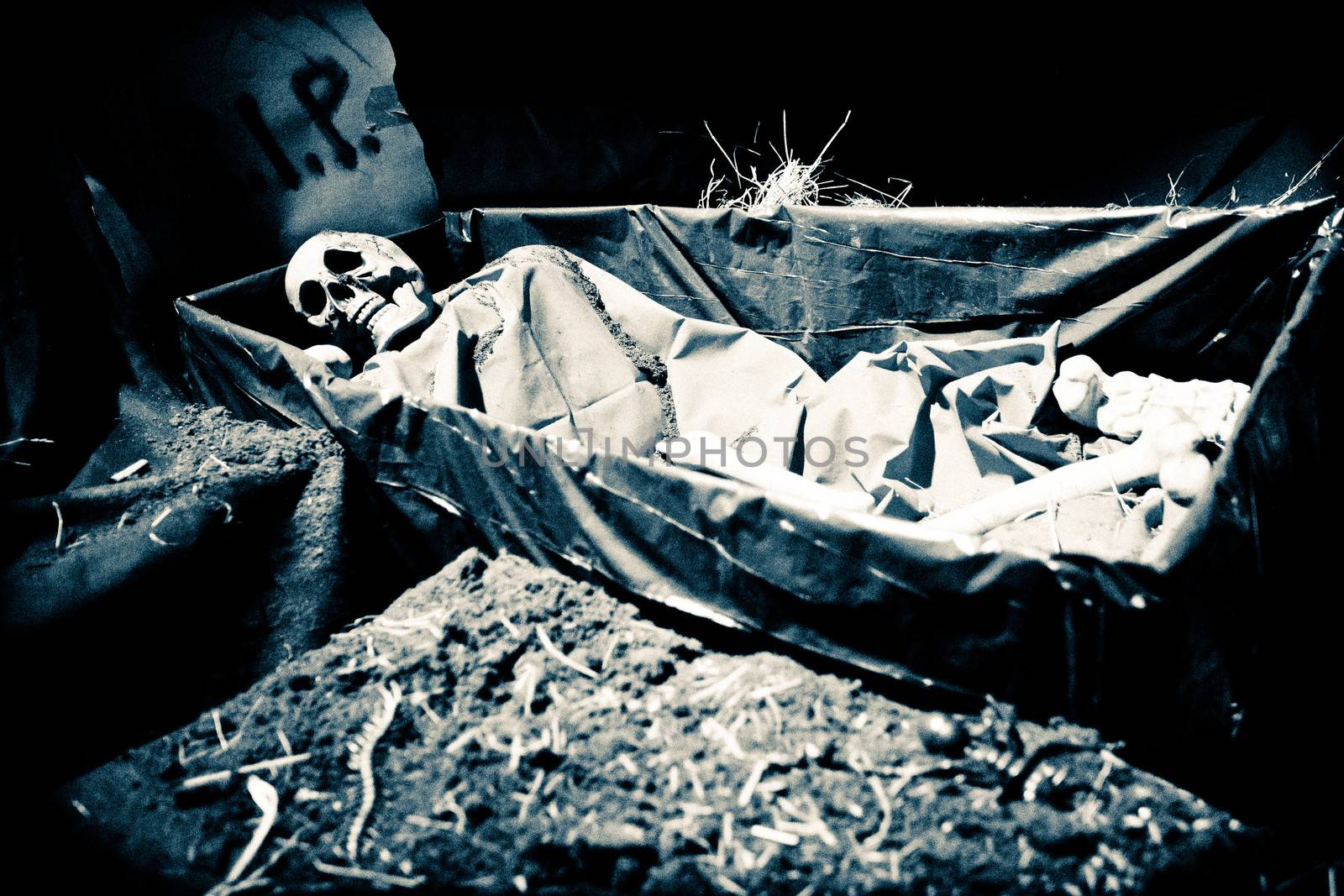 halloween decoration doll skeleton by juhku