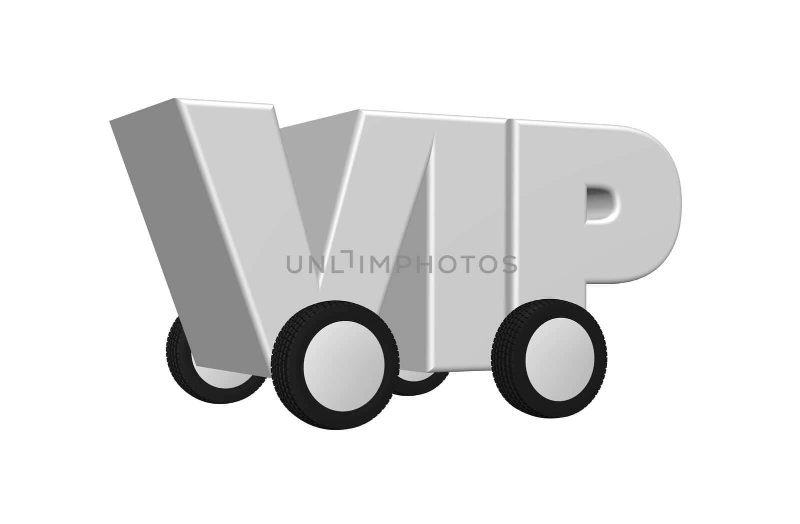 vip on wheels - 3d illustration