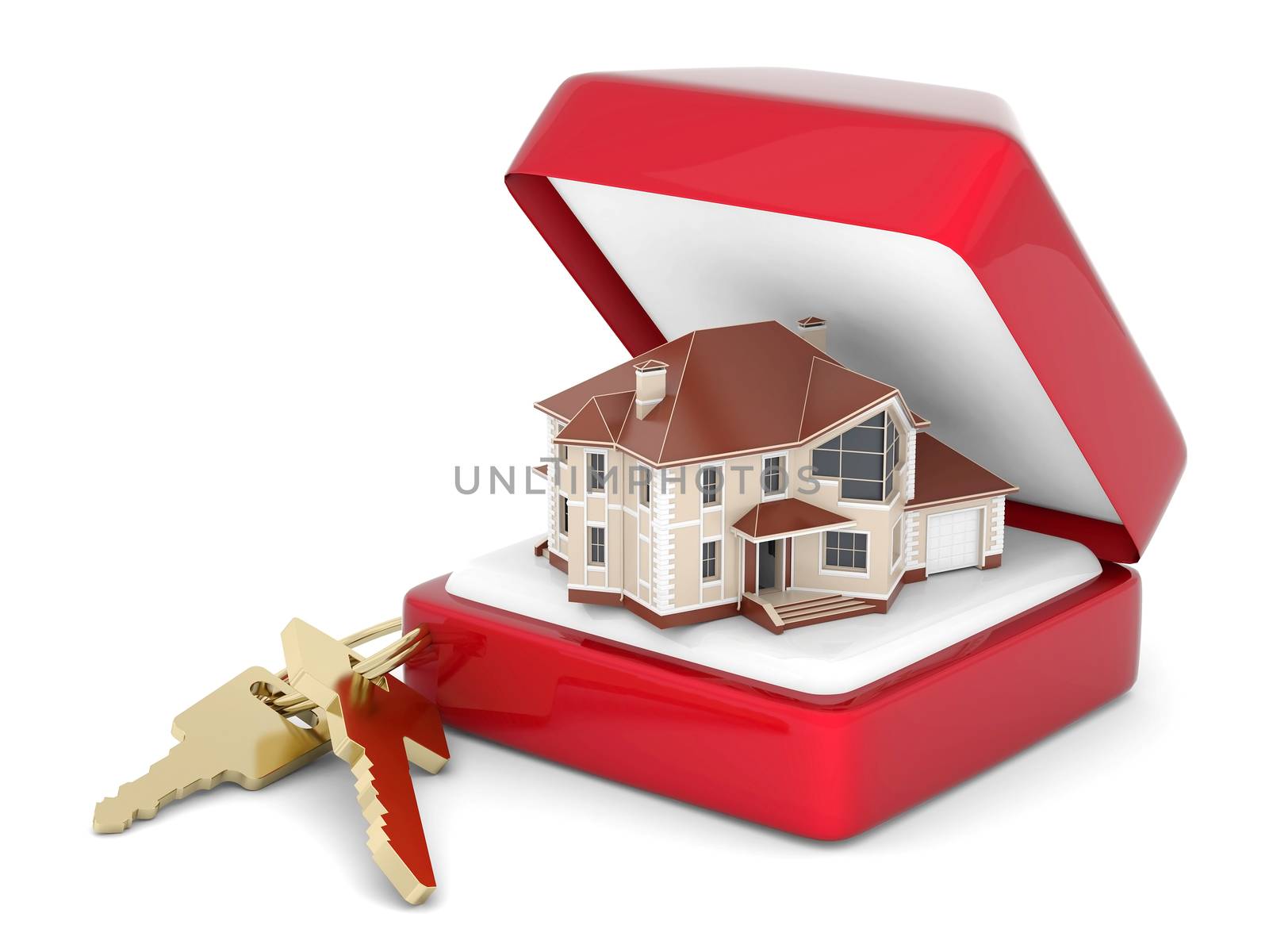 House with keys, home buying, ownership or security concept