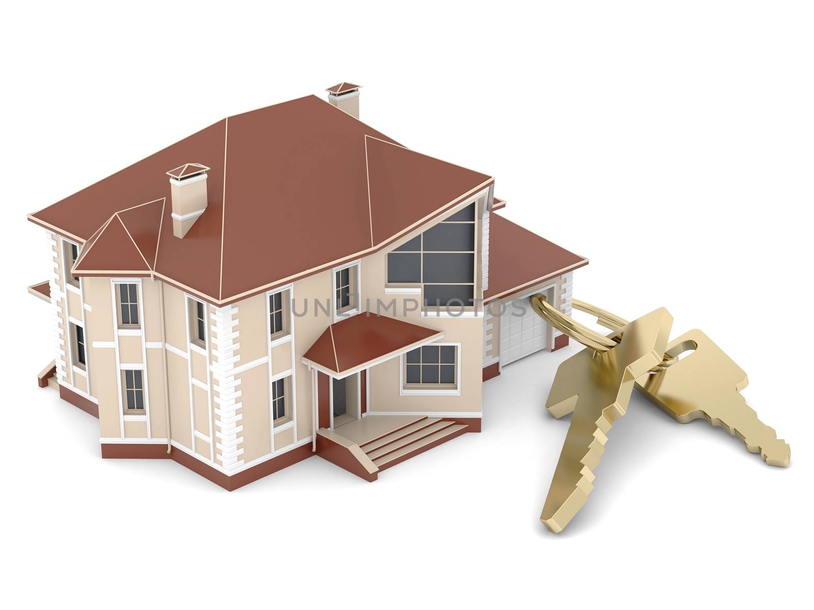 House with keys, home buying, ownership or security concept