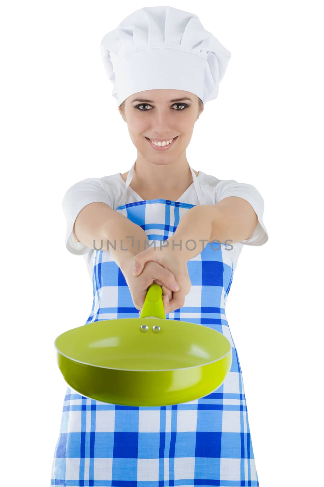 Woman Cook with Pan by NicoletaIonescu