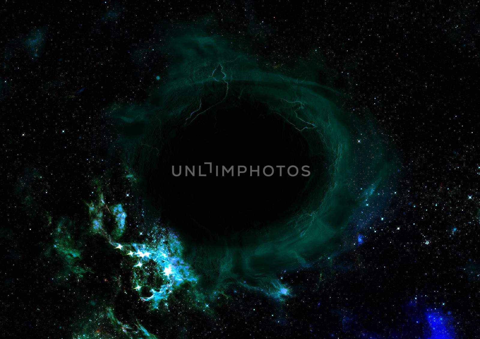 Star field in space, a nebulae and a gas congestion