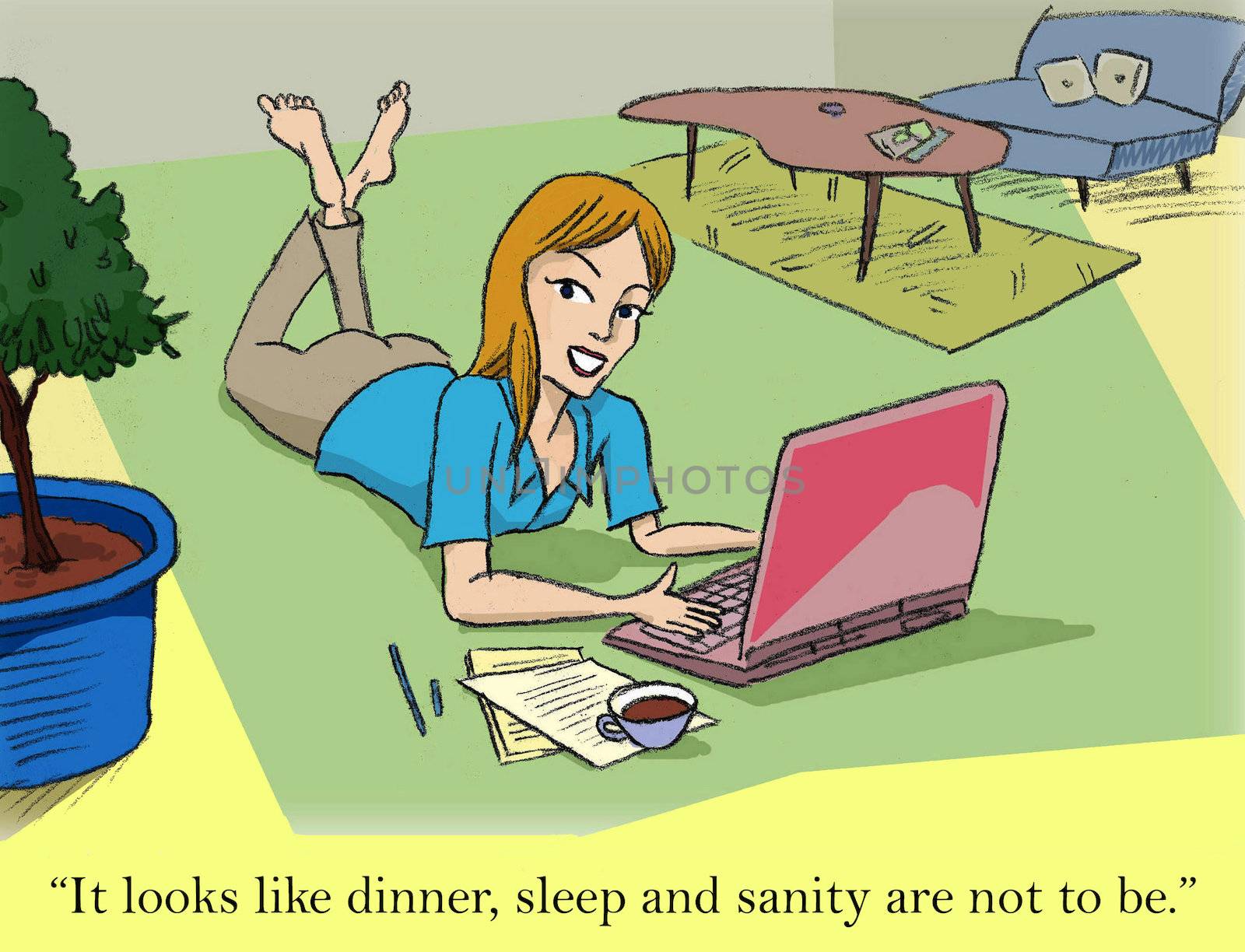 it looks like dinner, sleep and sanity are not to be.