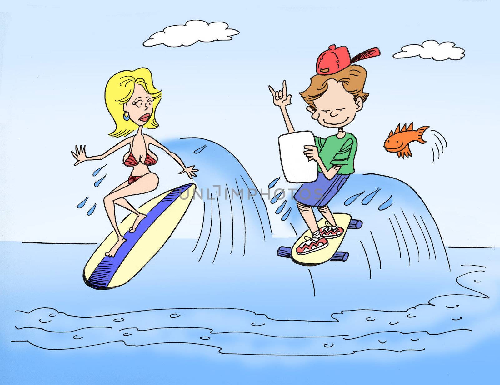 Surfing the internet (while surfing the ocean)