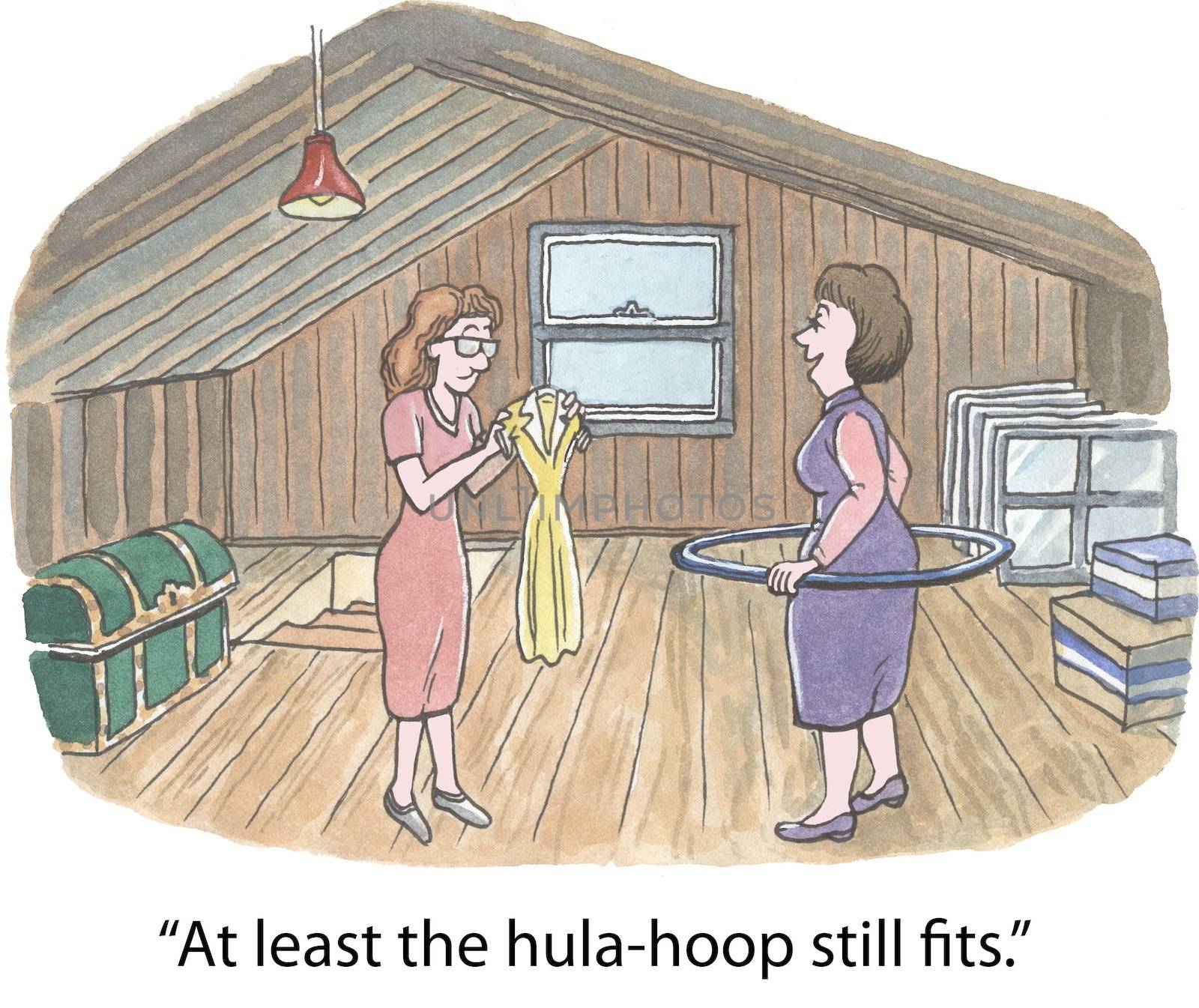 "At least the hula-hoop still fits."