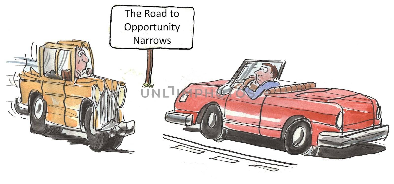 The road to opportunity narrows.