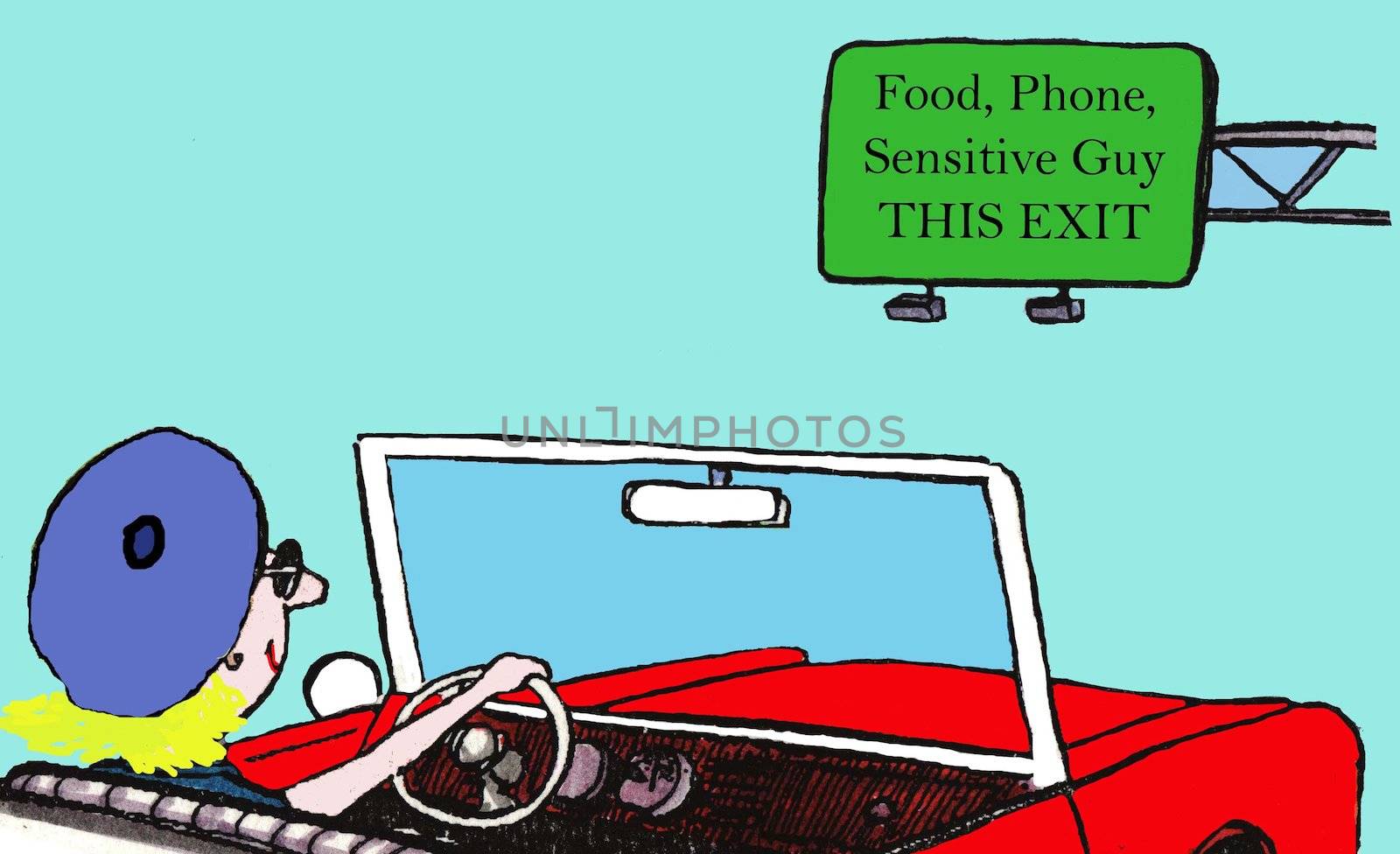 Food, Phone, Sensitive Guy:  This Exit