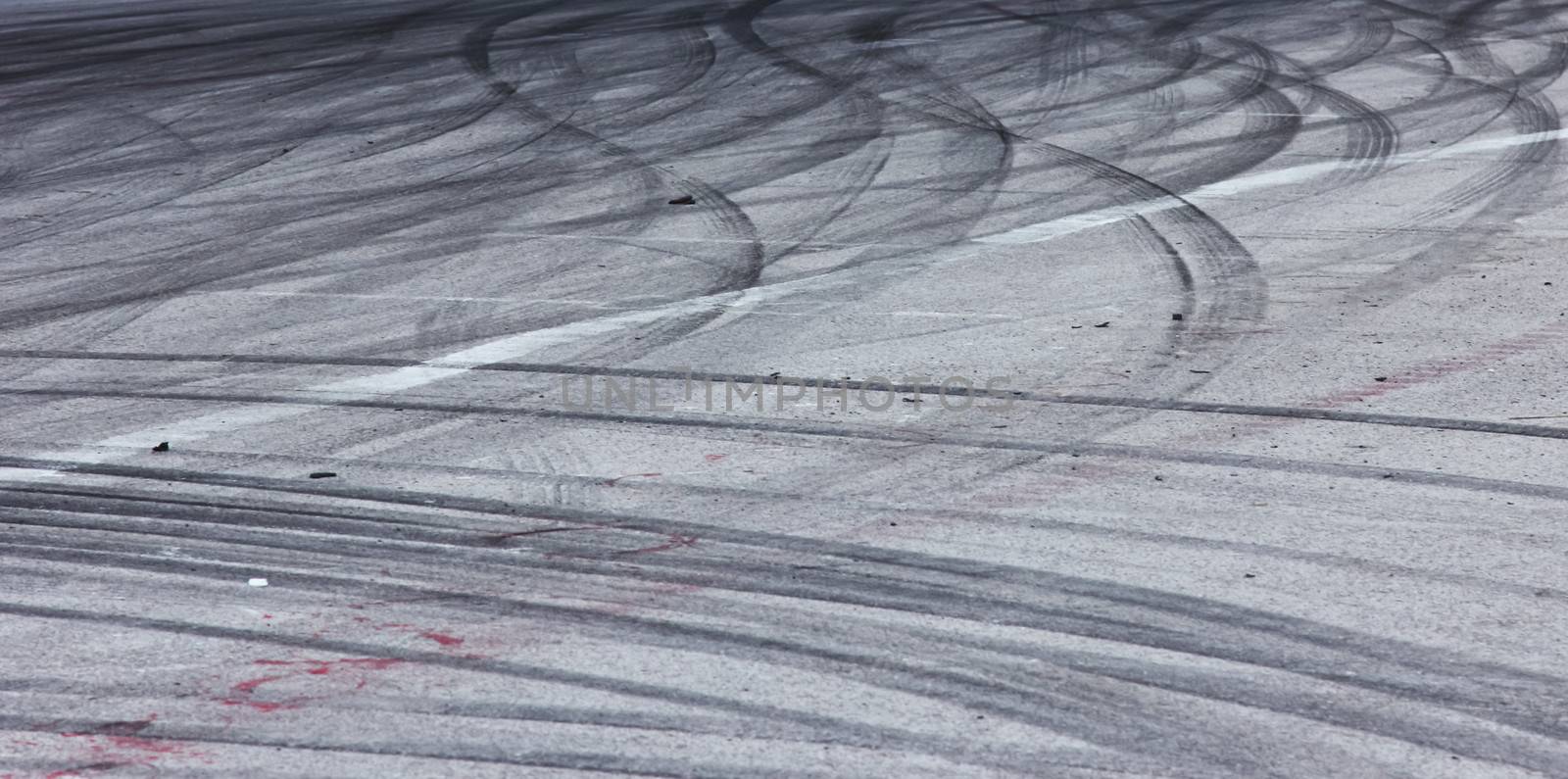 Tire marks on road track by liewluck