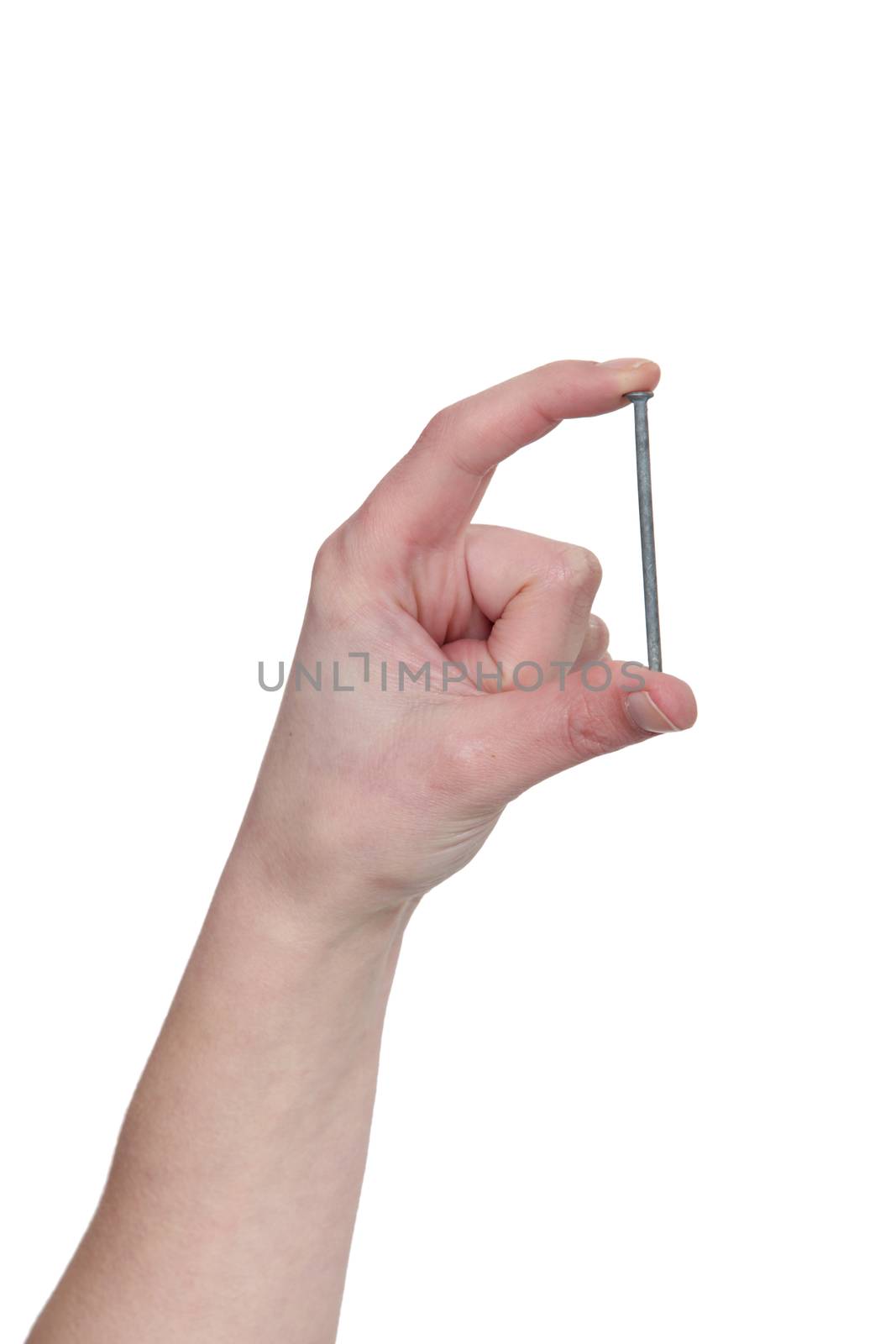 Male hand with nail