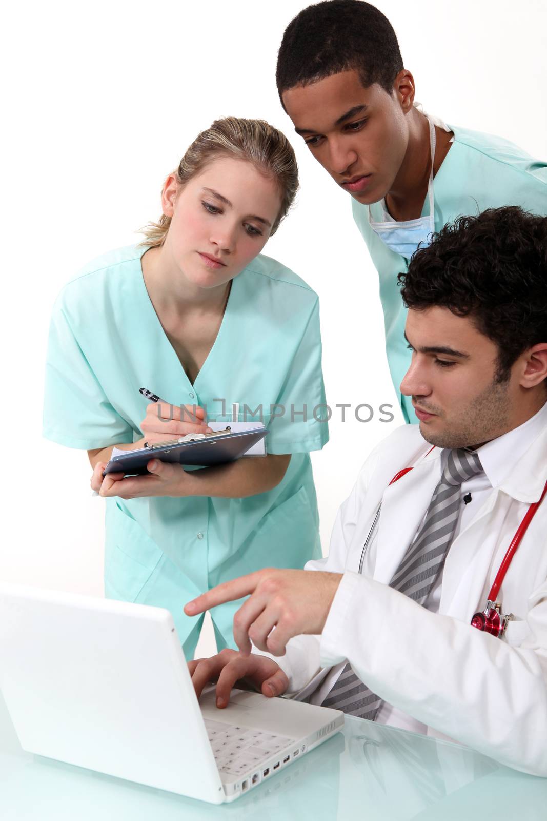 Interns in a hospital