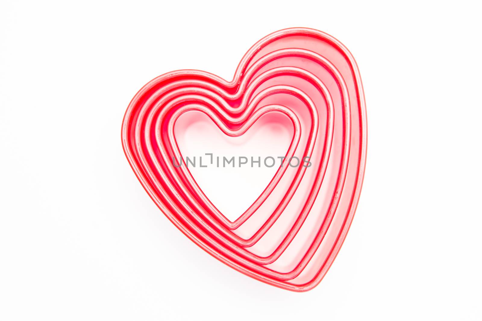 Pink heart cookie cutters