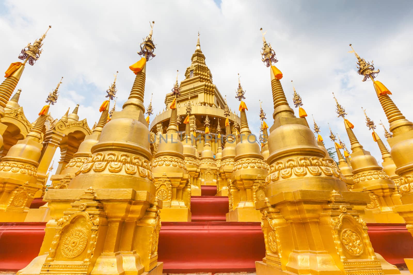 Pagoda in Wat-Sawangboon at Saraburi, Thailand