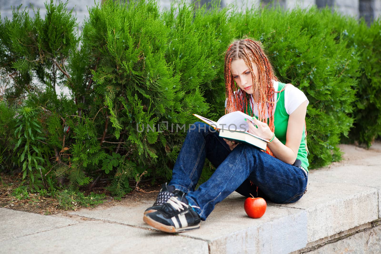 student reading book  by vsurkov