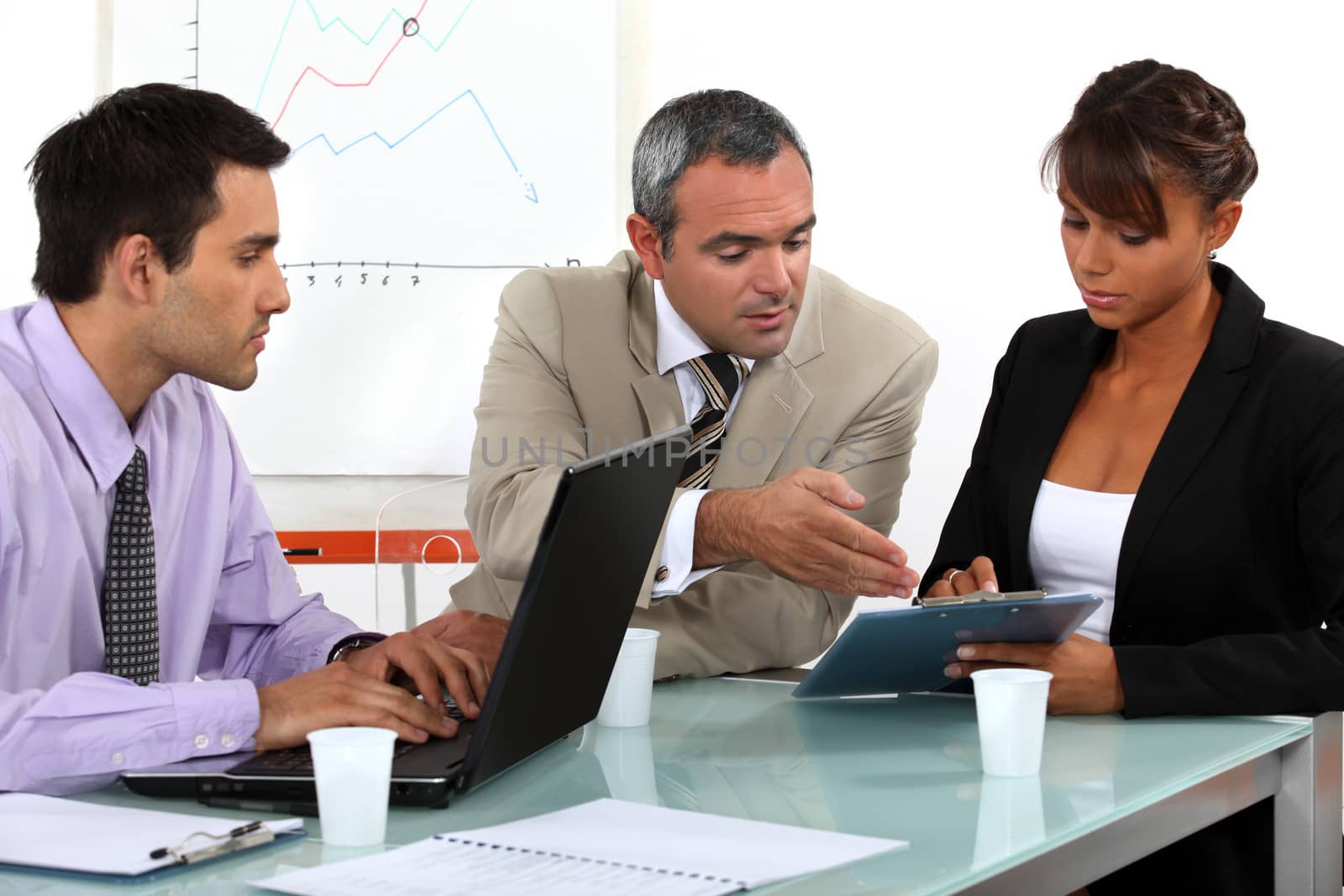 Colleagues working in an office