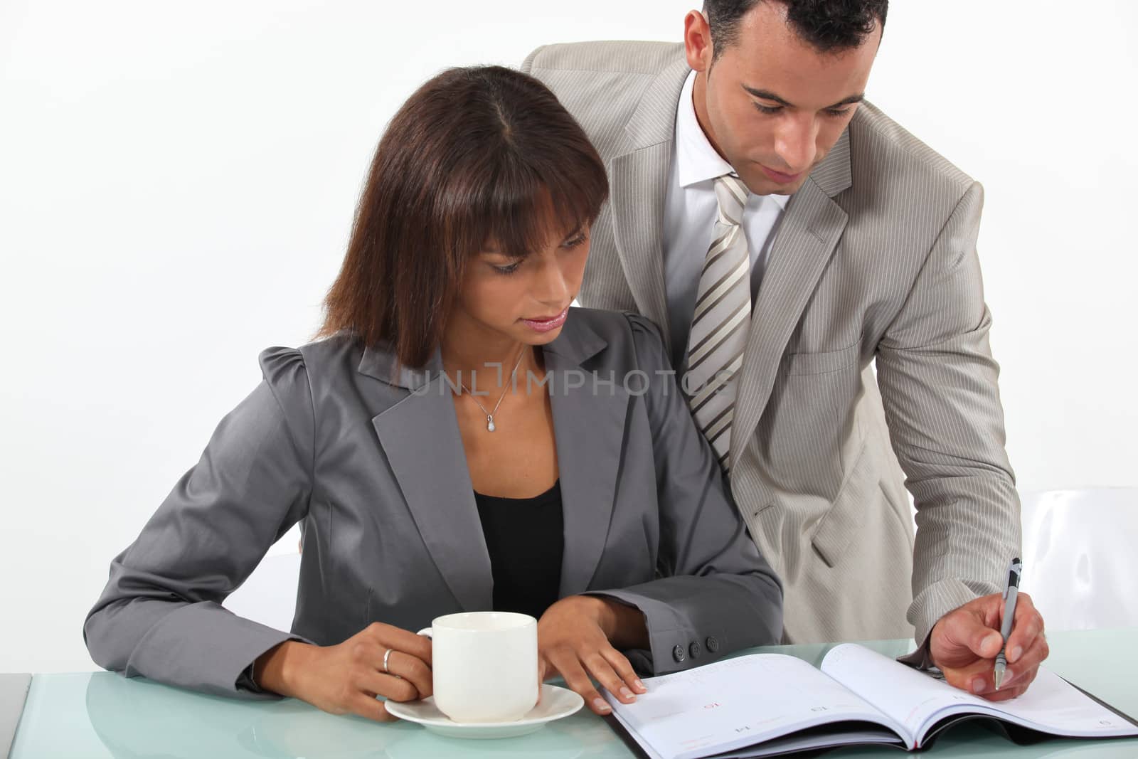 Business people at a desk