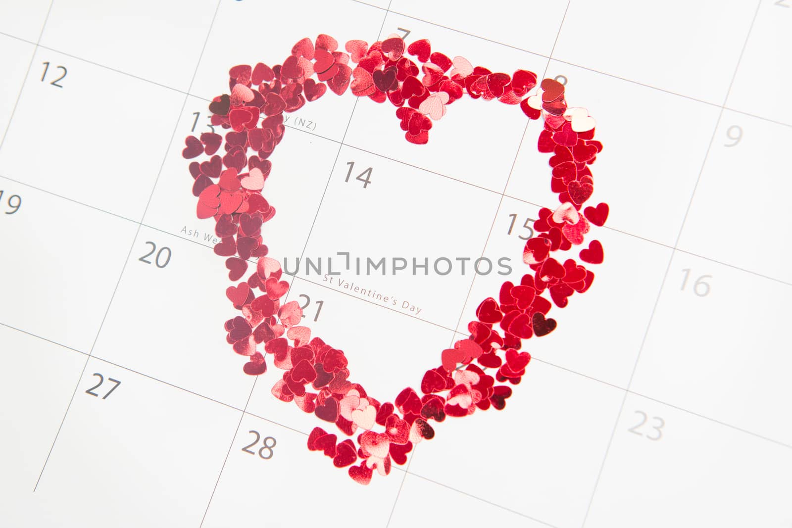 Confetti heart shape marking valentines day by Wavebreakmedia