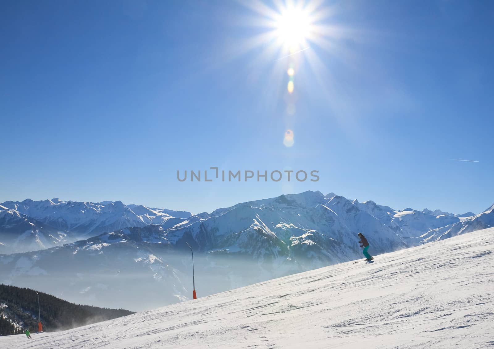 Ski resort Zell am See, Austrian Alps at winter by nikolpetr