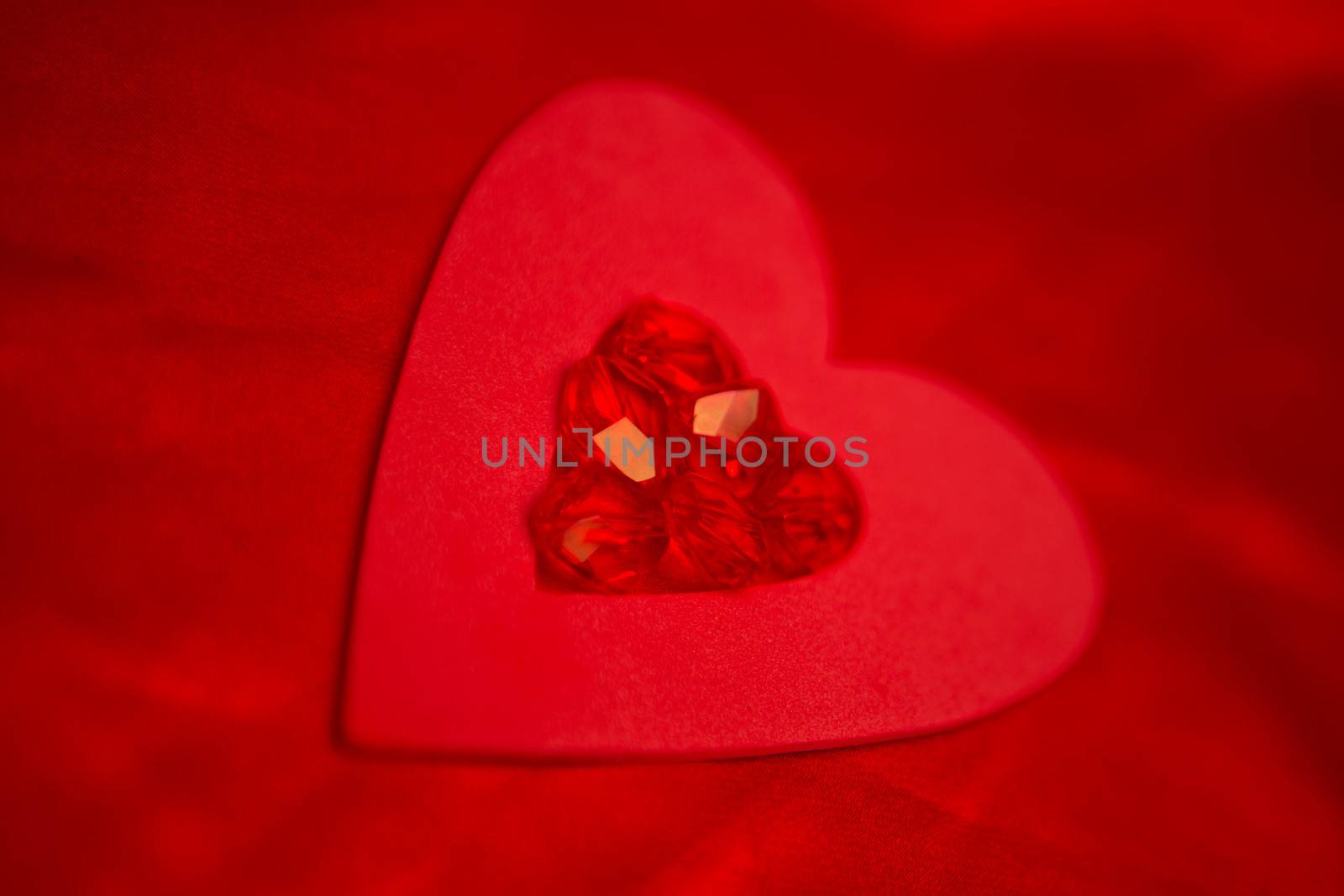 Rubies and paper red heart by Wavebreakmedia