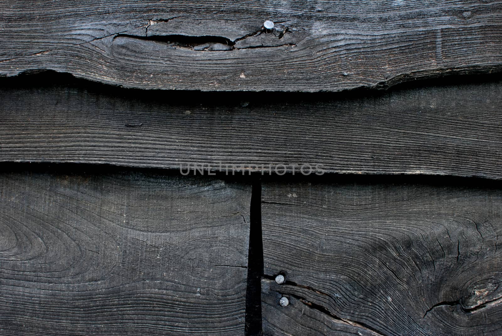 Black creosoted boards abstract background texture