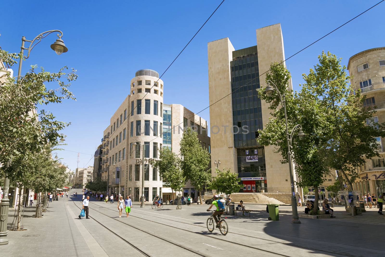 central jerusalem street in israel