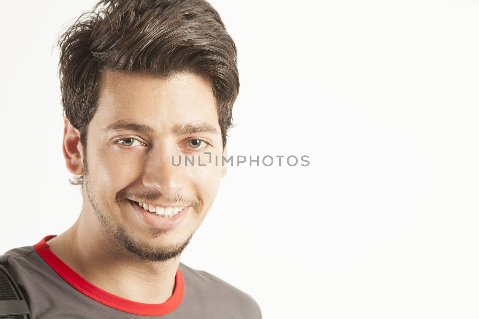 Young male close up smile by haiderazim