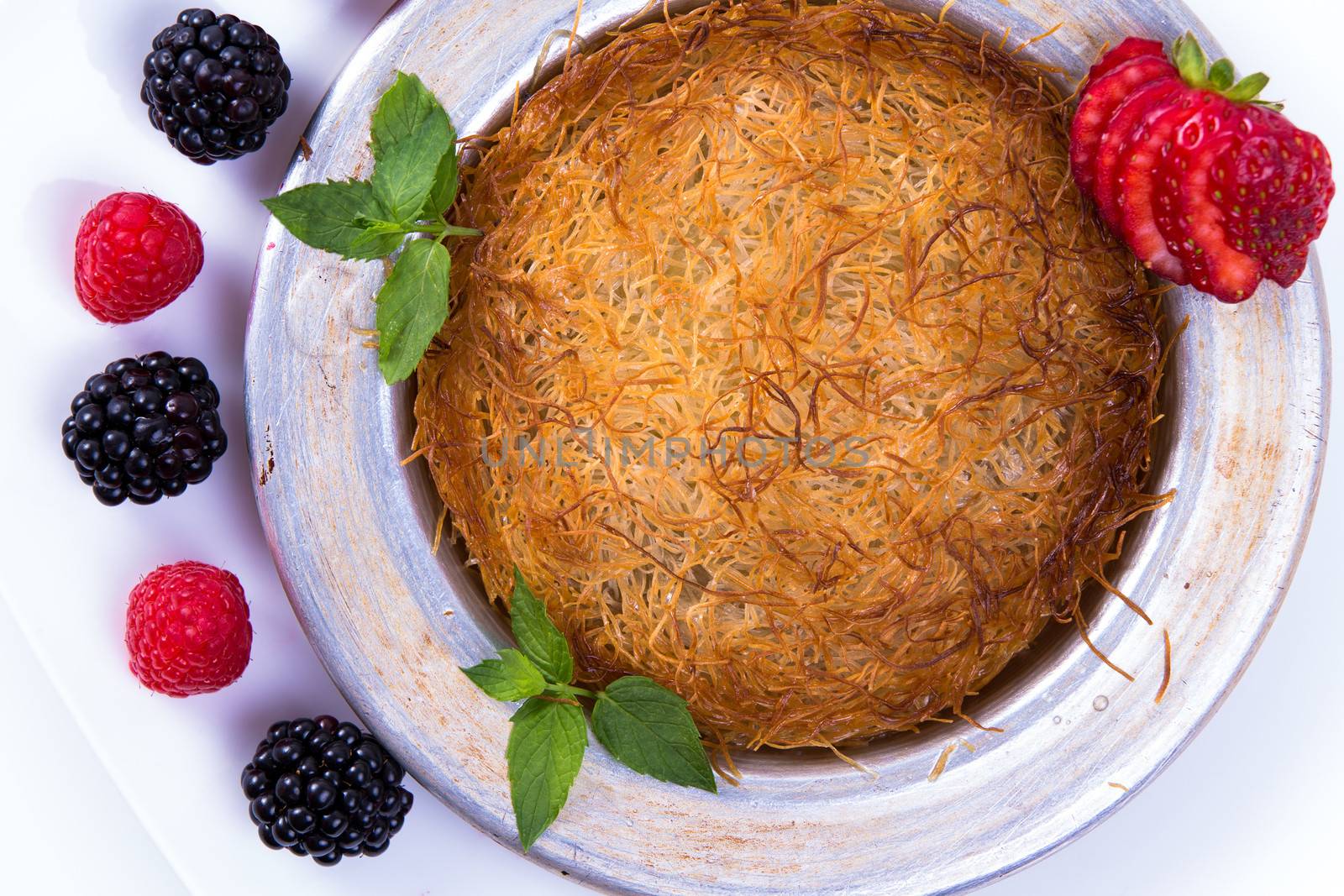 Kunefe with Berries and Strawberry by coskun