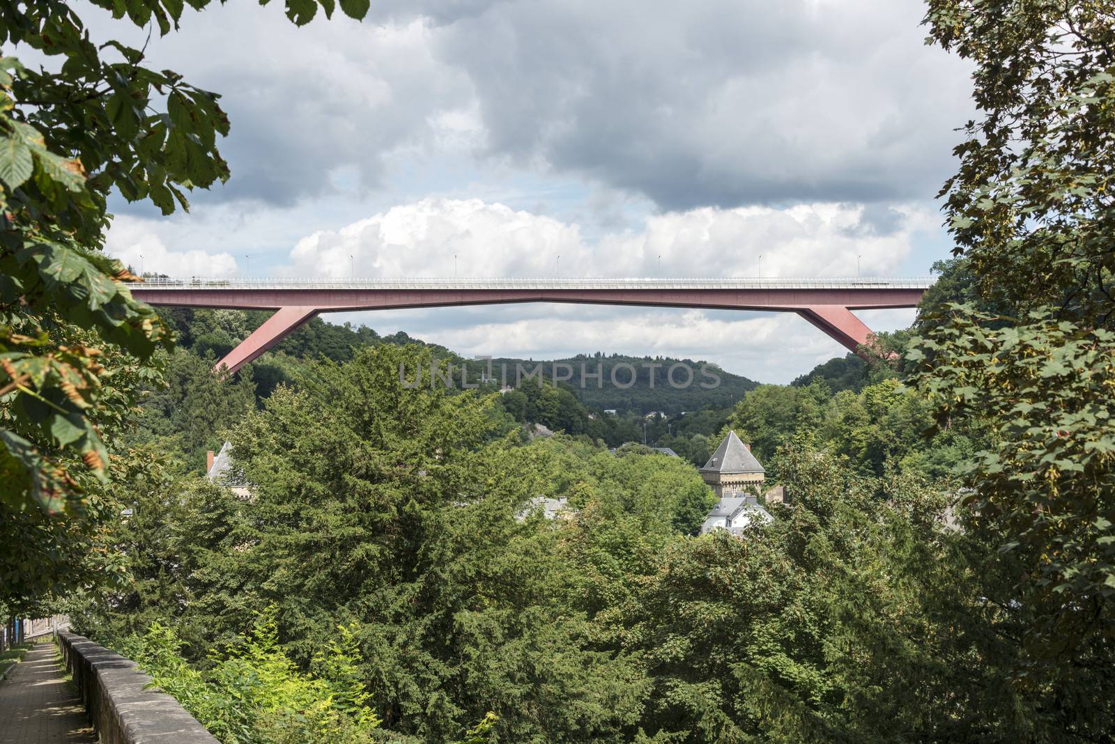 the bridge G.D. Charlotte over the river Alzette by compuinfoto