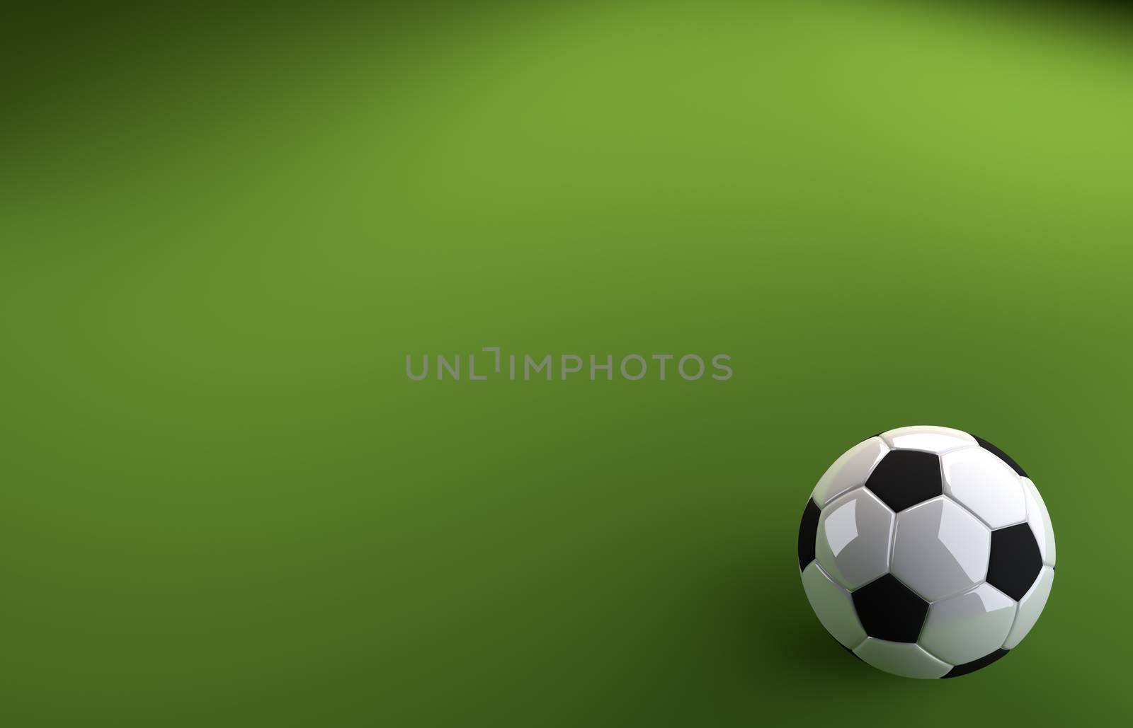 Football on Green Background by Daniel_Wiedemann