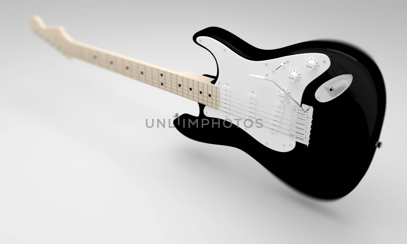 Black Electric Guitar by Daniel_Wiedemann