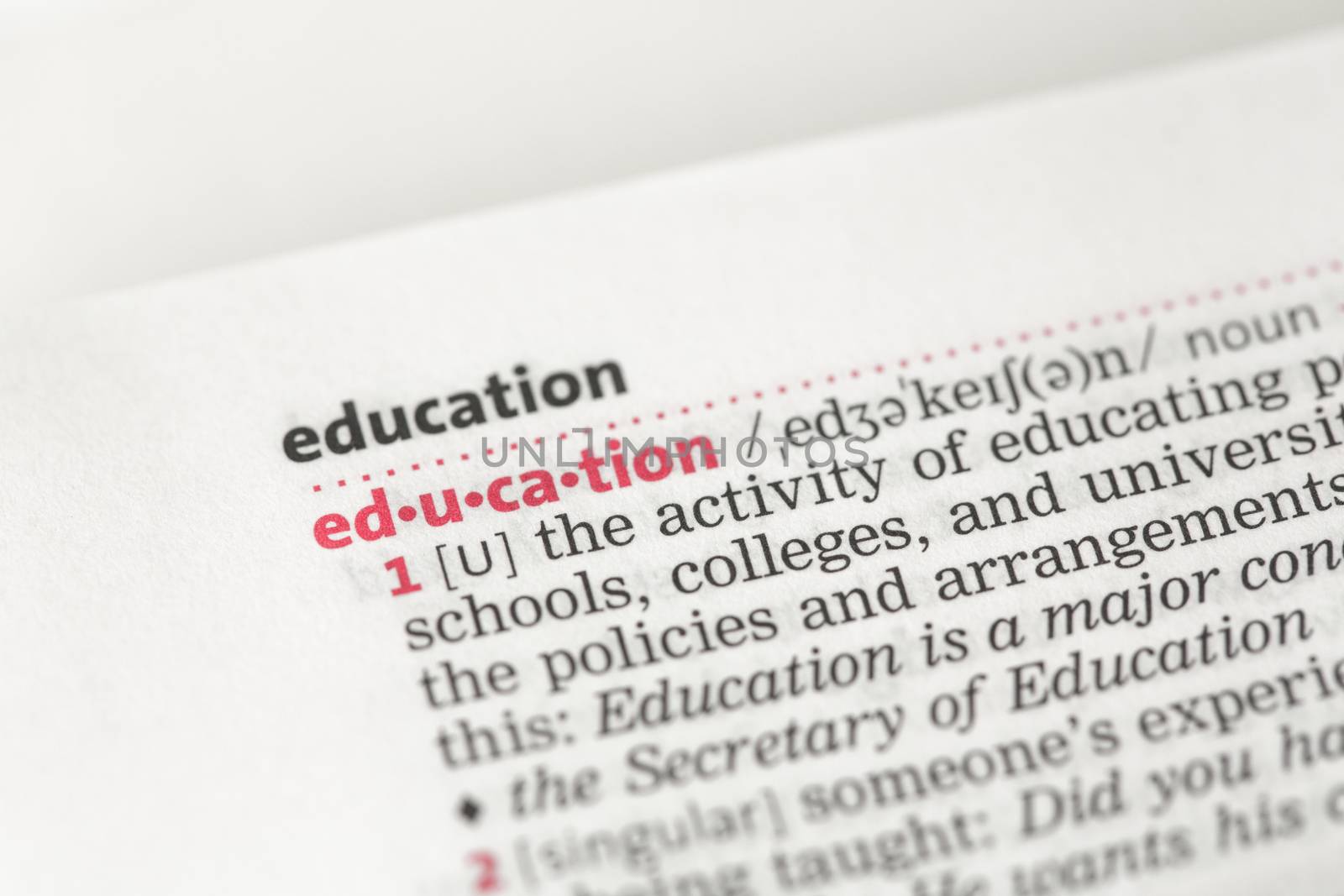 Education definition in the dictionary
