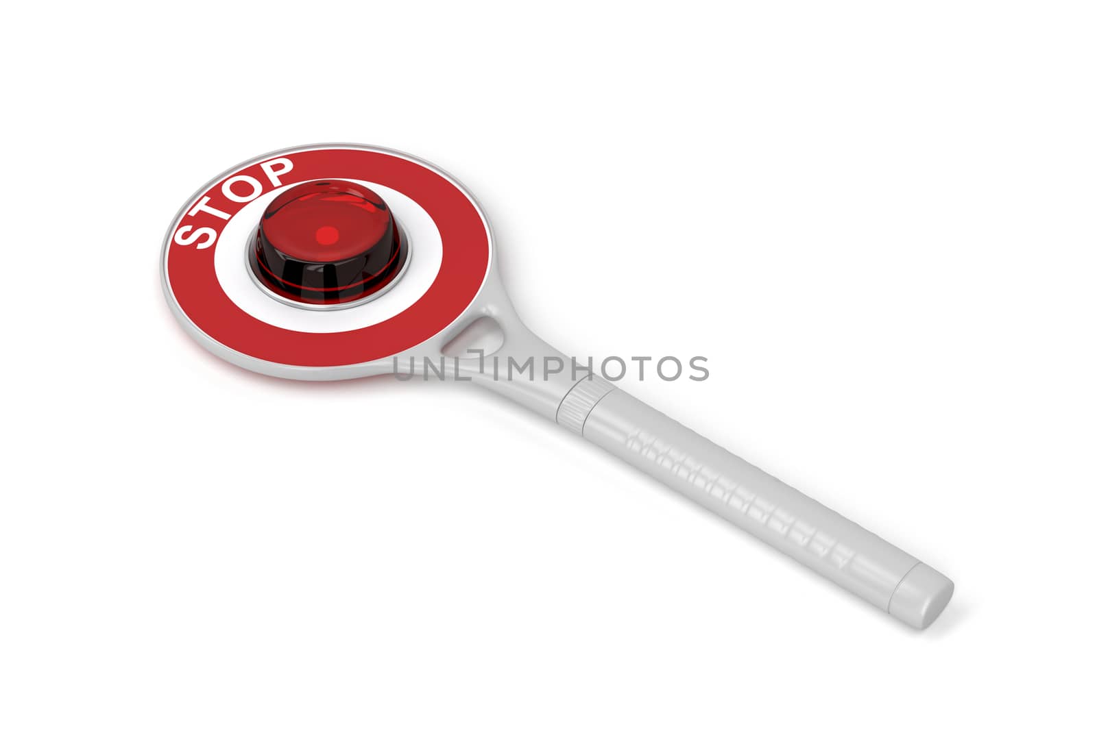 Street stop sign on white background