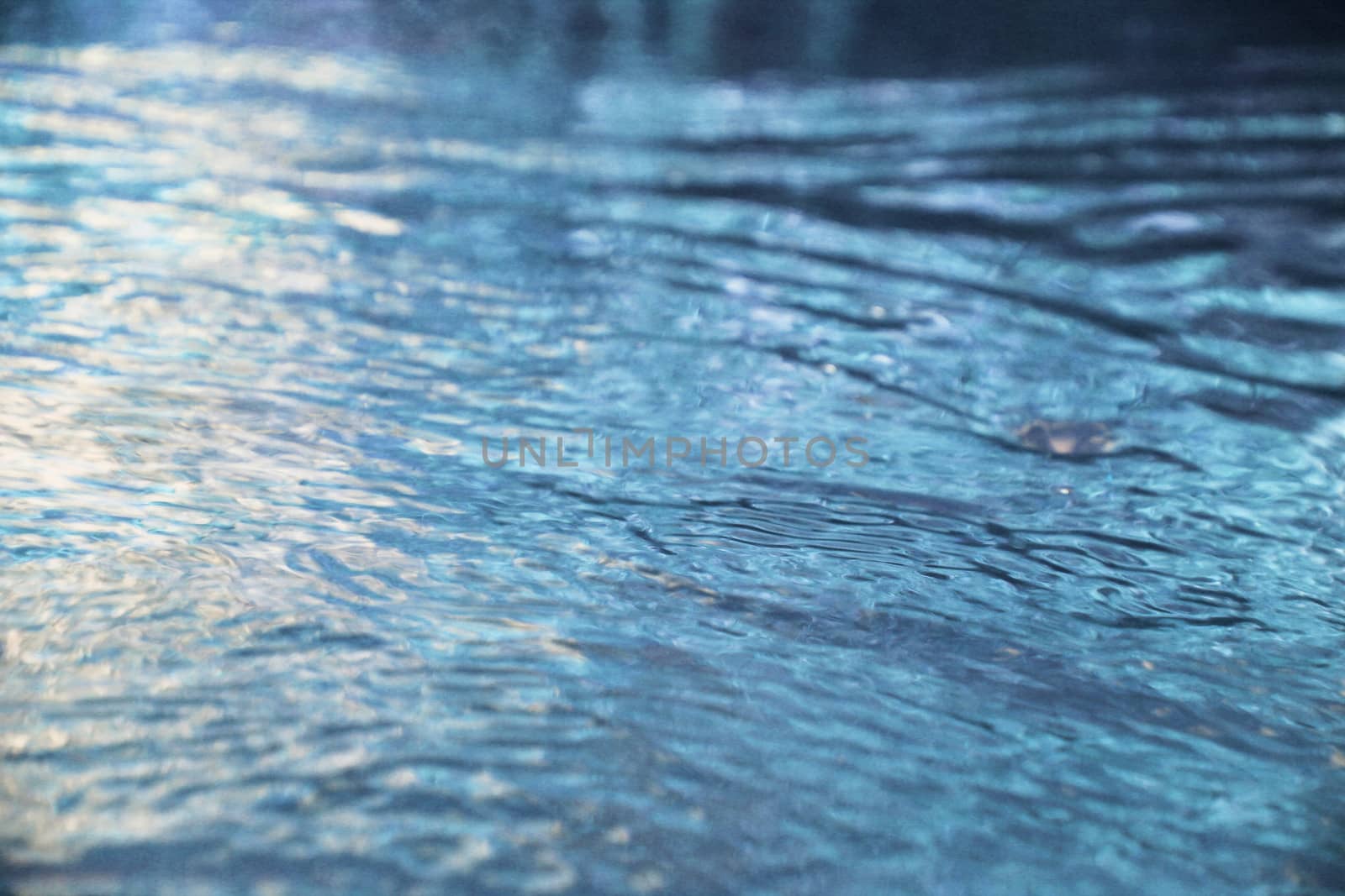 Blue water surface of calm river