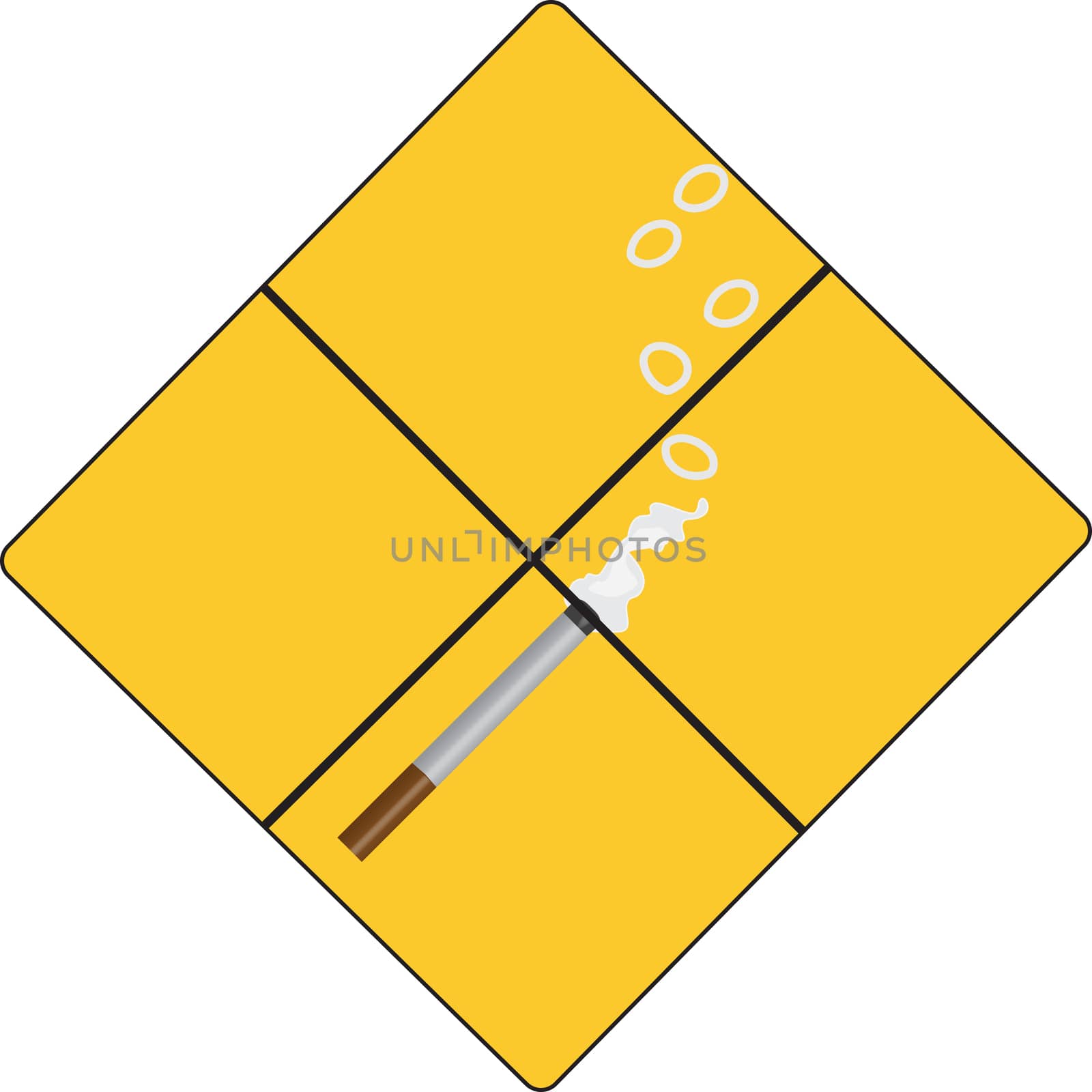 yellow sign no smoking allowed