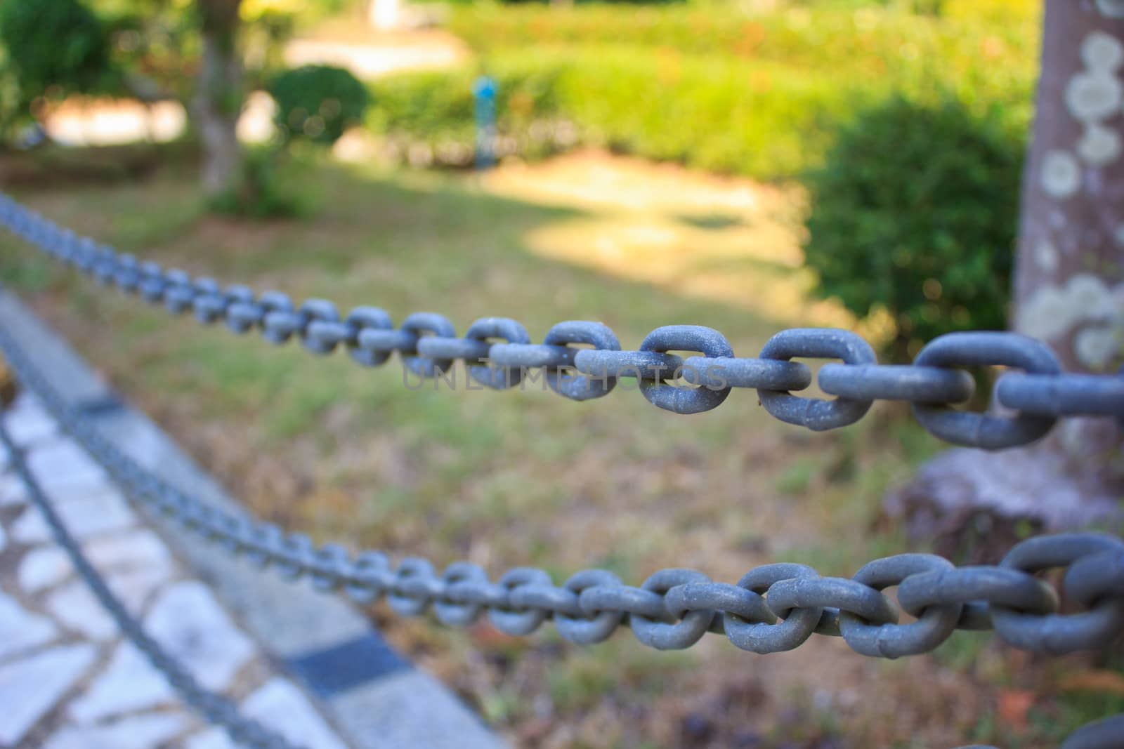 chain around Temple of The Wat Rhai Pa, Trat, Thailand