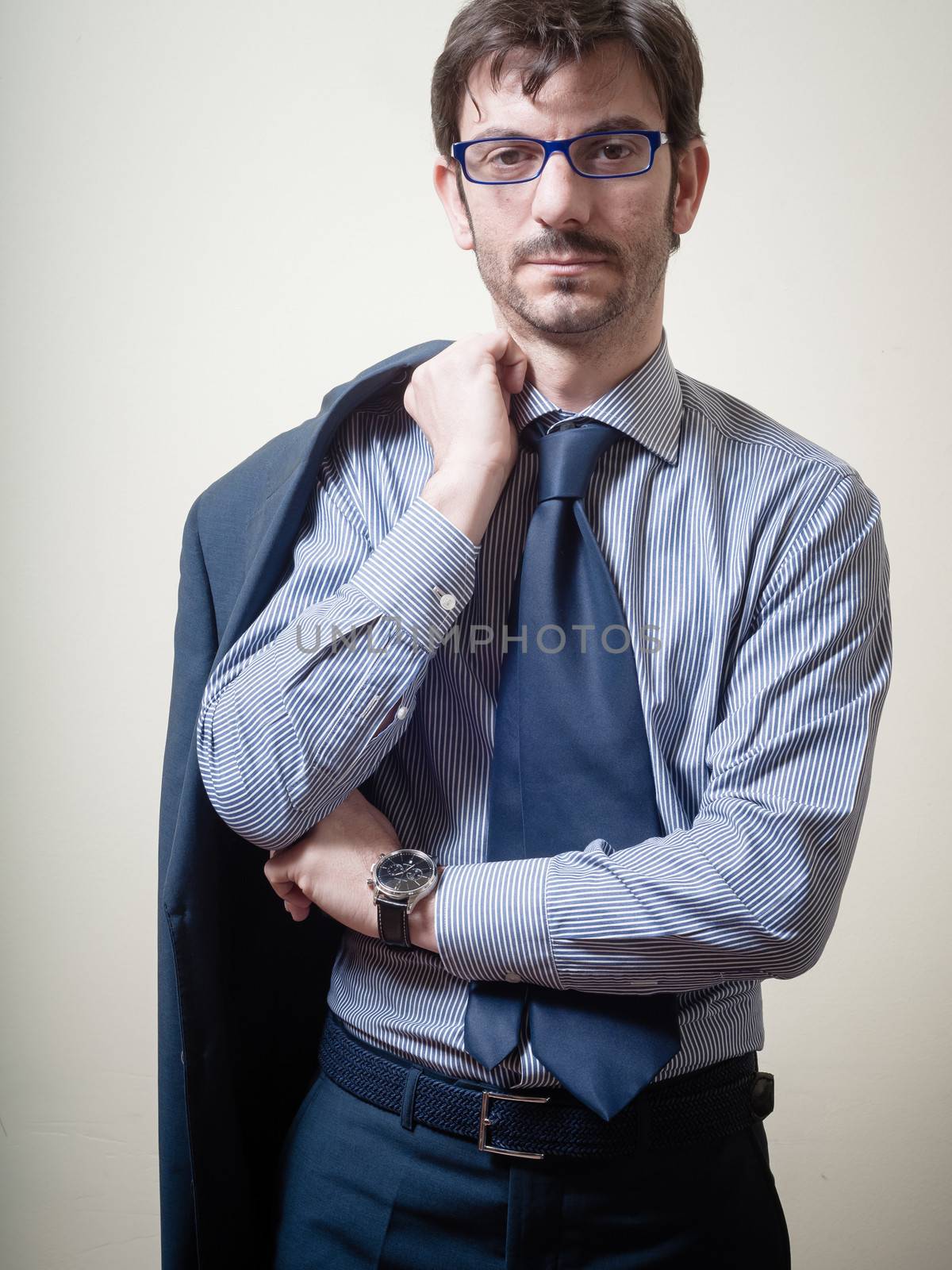 success businessman on white background