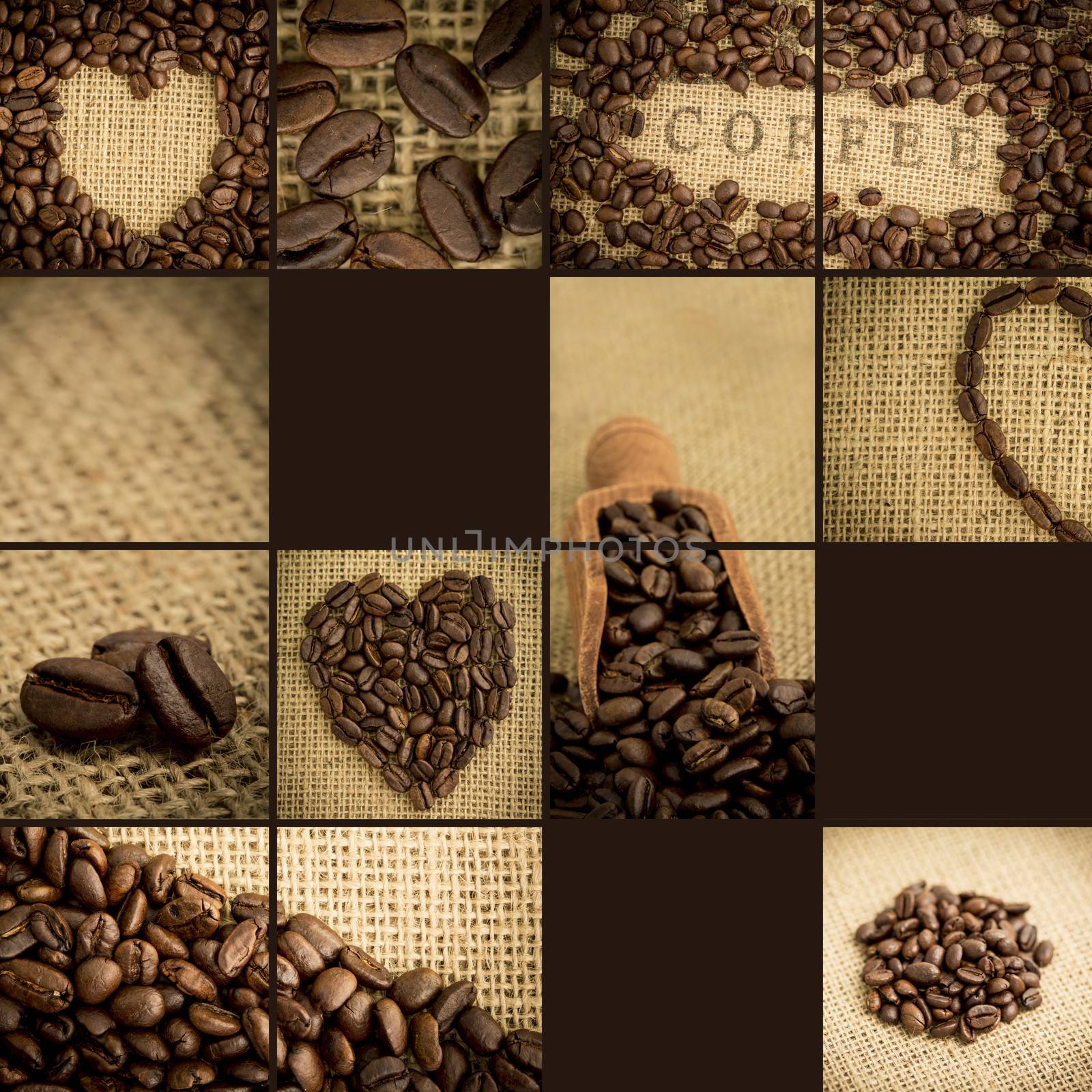 Collage of coffee beans by Wavebreakmedia