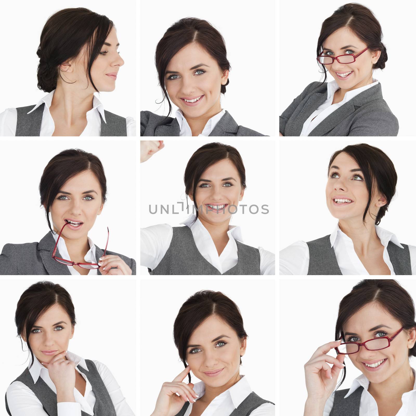Collage of brunette businesswoman by Wavebreakmedia