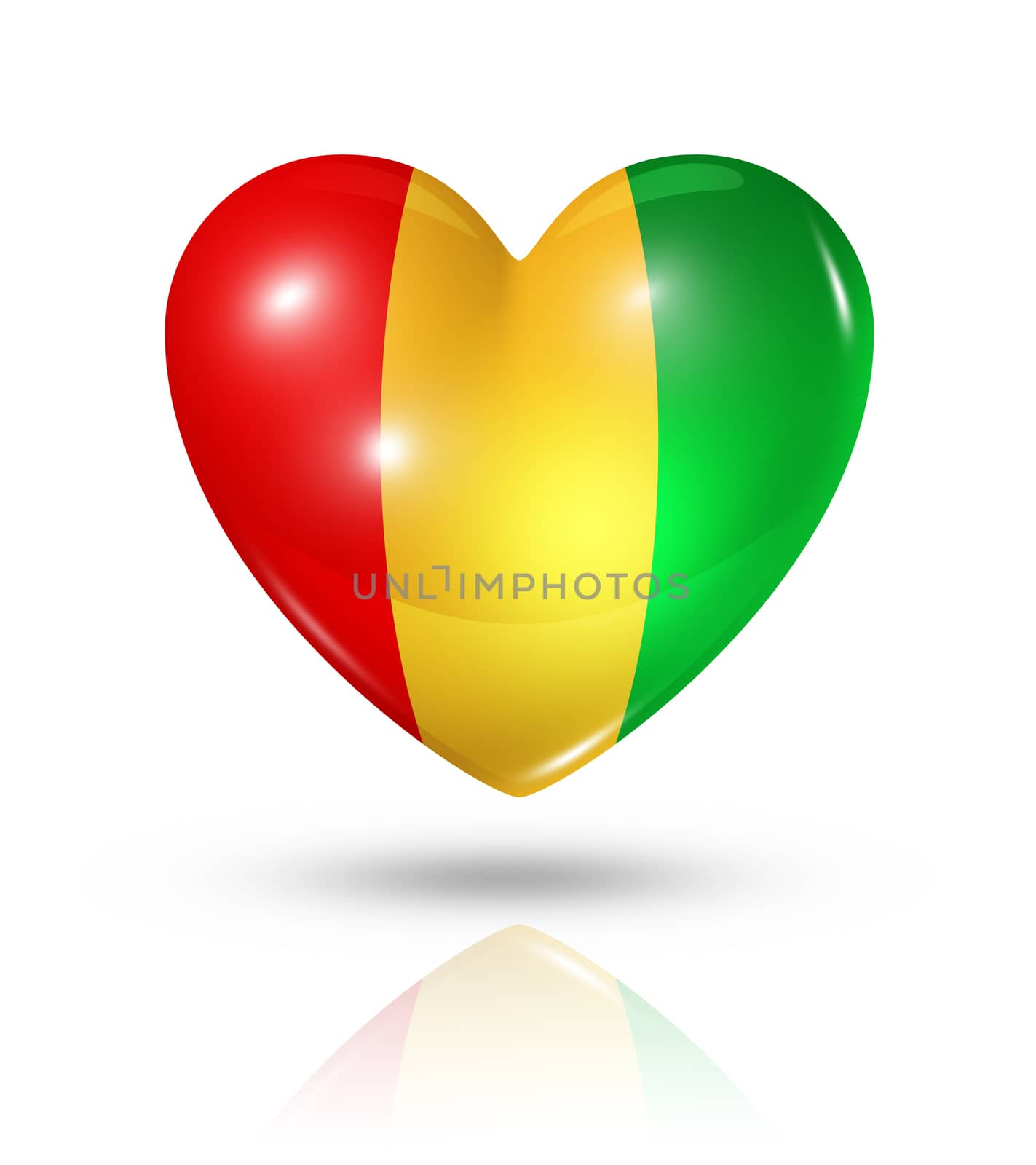Love Guinea, heart flag icon by daboost