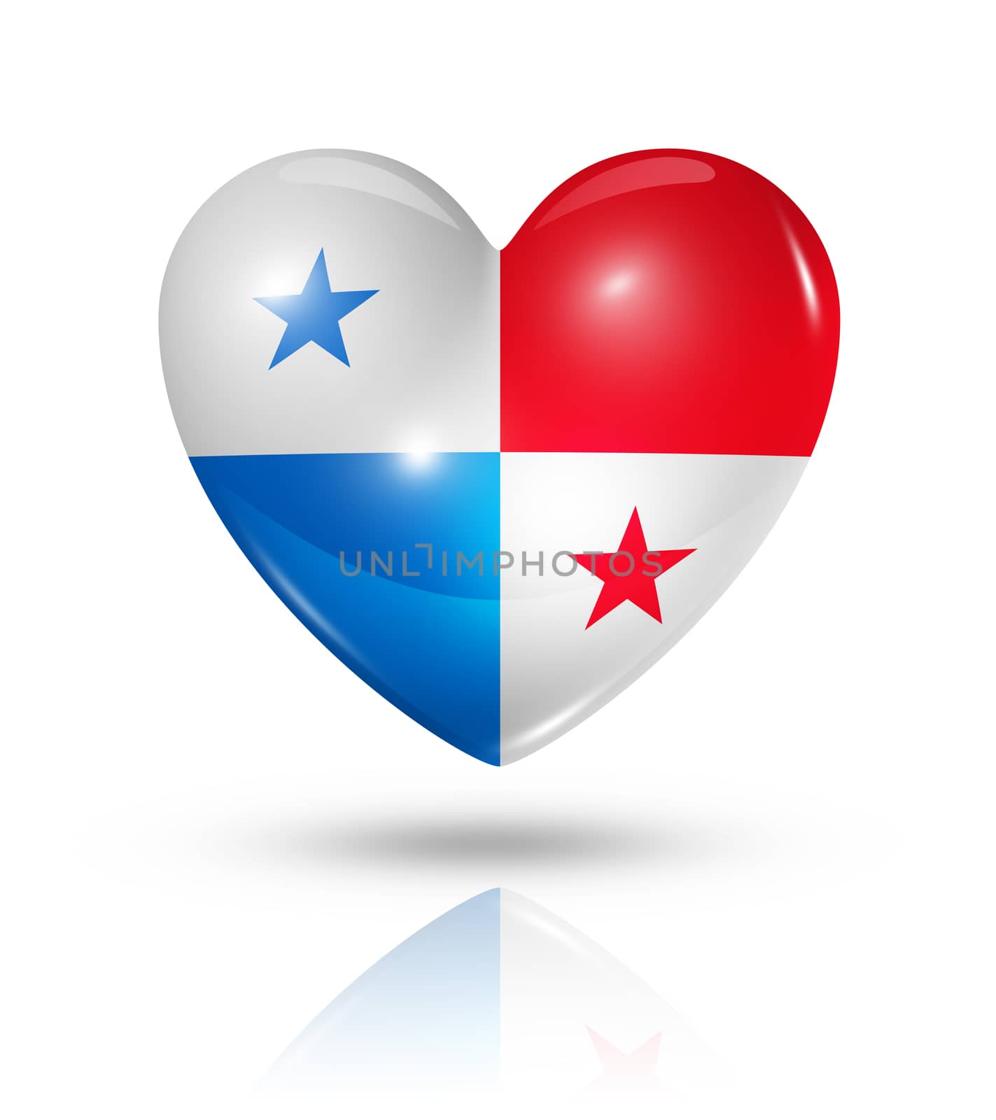 Love Panama, heart flag icon by daboost