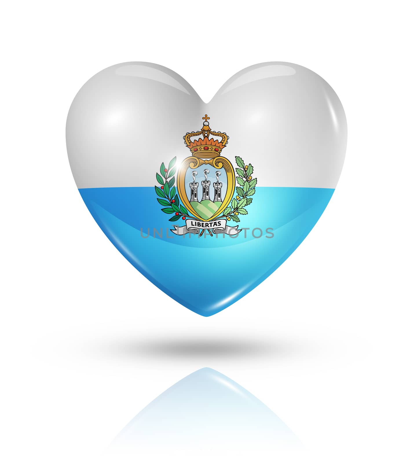 Love San Marino, heart flag icon by daboost
